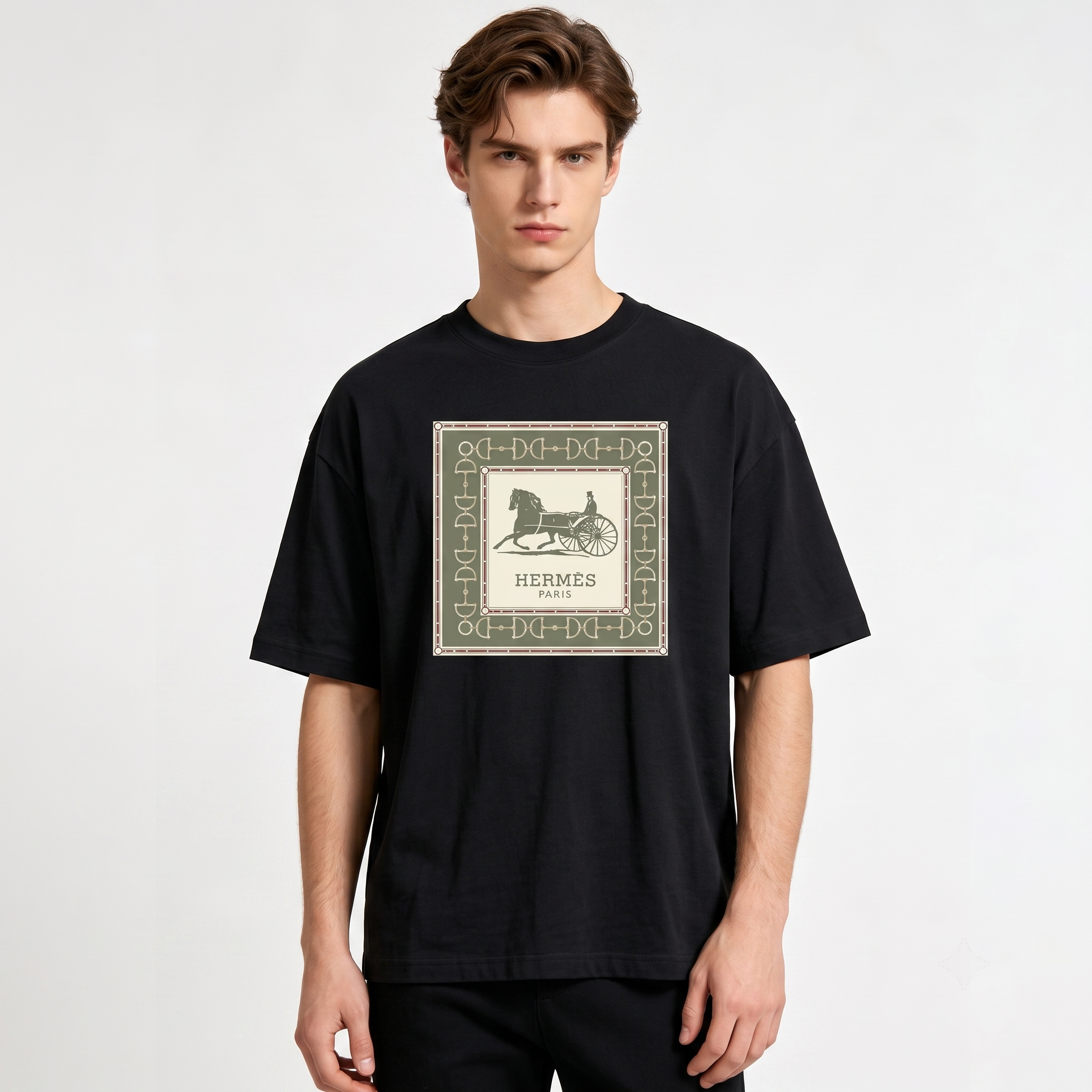 HERMES Kaos Logo Seri Huruf, Unisex '"COD '"  HE - 42