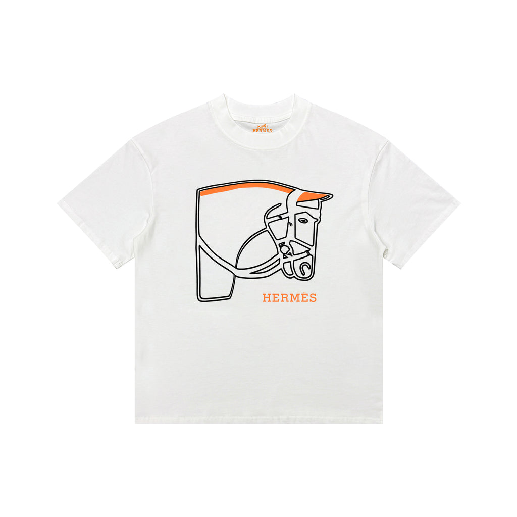 HERMES Kaos Logo Seri Huruf, Unisex '"COD '"  HE - 39