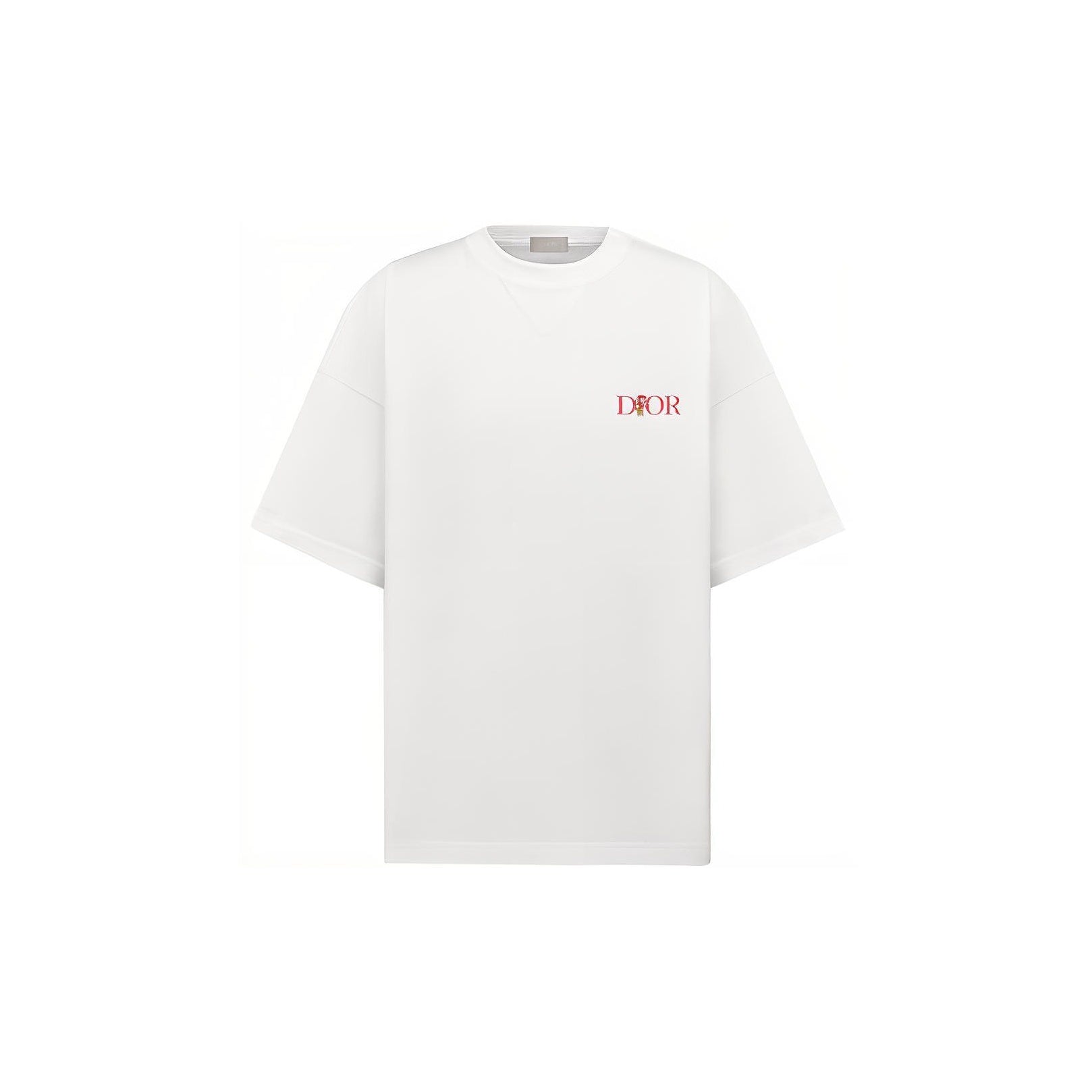 Kaos Pendek DIOR dengan Motif Gambar/Cetak, Cocok untuk Pria dan Wanita  -D-21