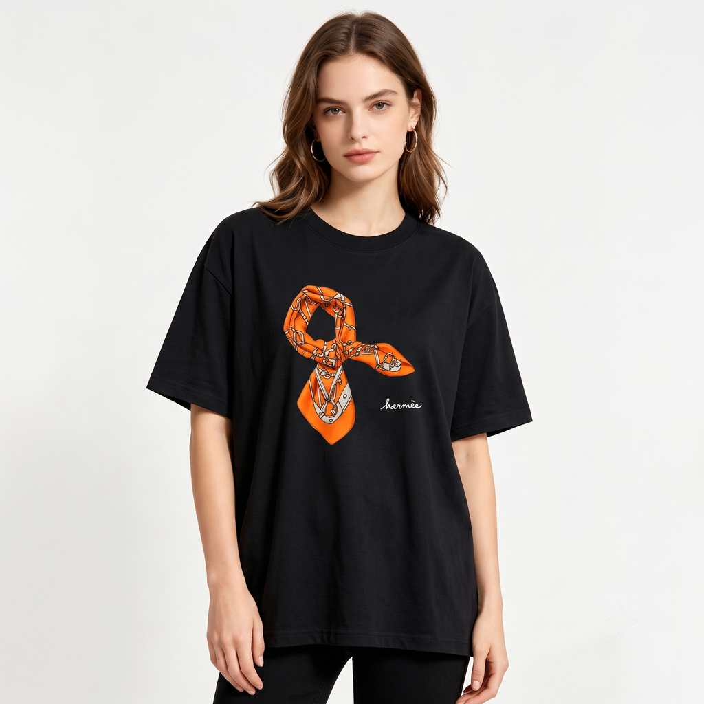 HERMES Kaos Logo Seri Huruf, Unisex '"COD '"  HE - 38