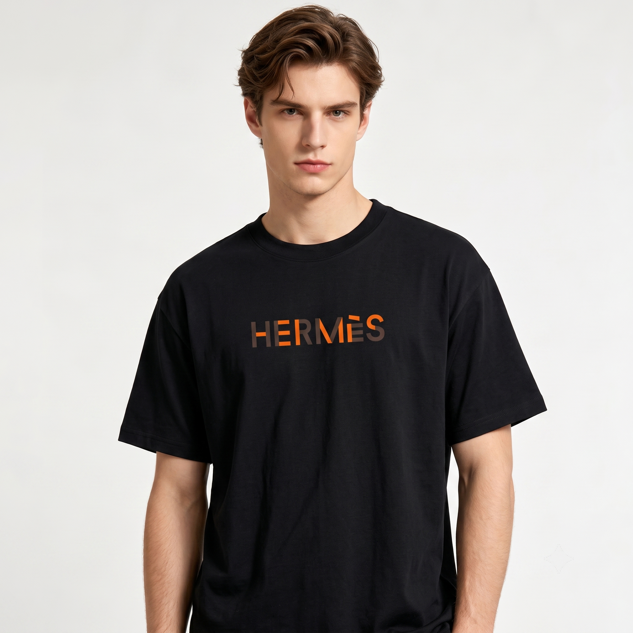HERMES Kaos Logo Seri Huruf, Unisex '"COD '"  HE - 40