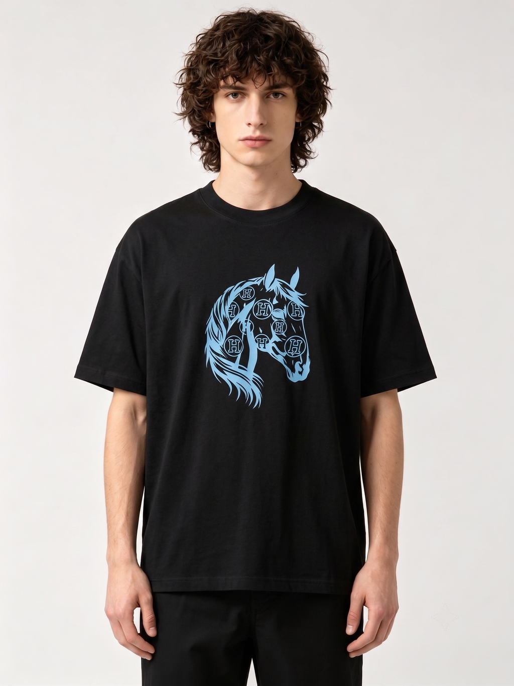 HERMES Kaos Logo Seri Huruf, Unisex '"COD '"  HE - 36
