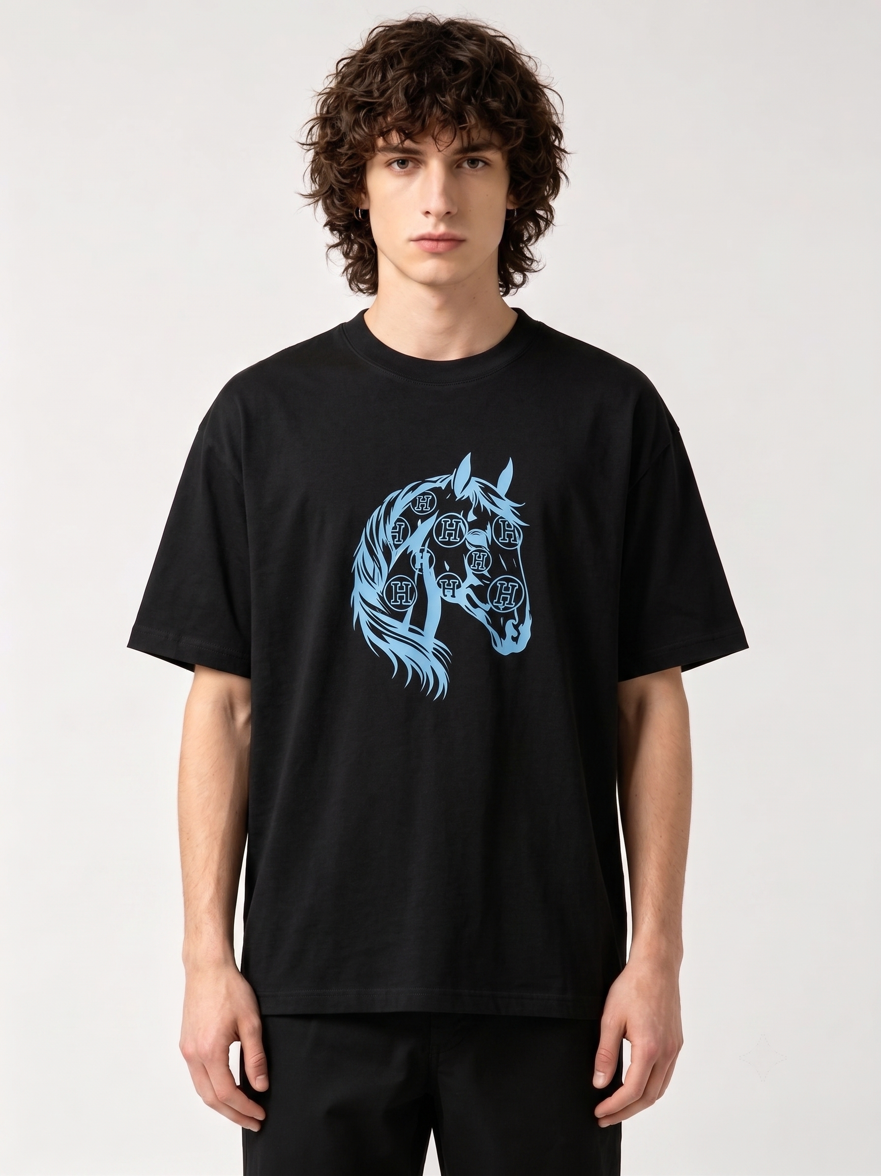 HERMES Kaos Logo Seri Huruf, Unisex '"COD '"  HE - 36
