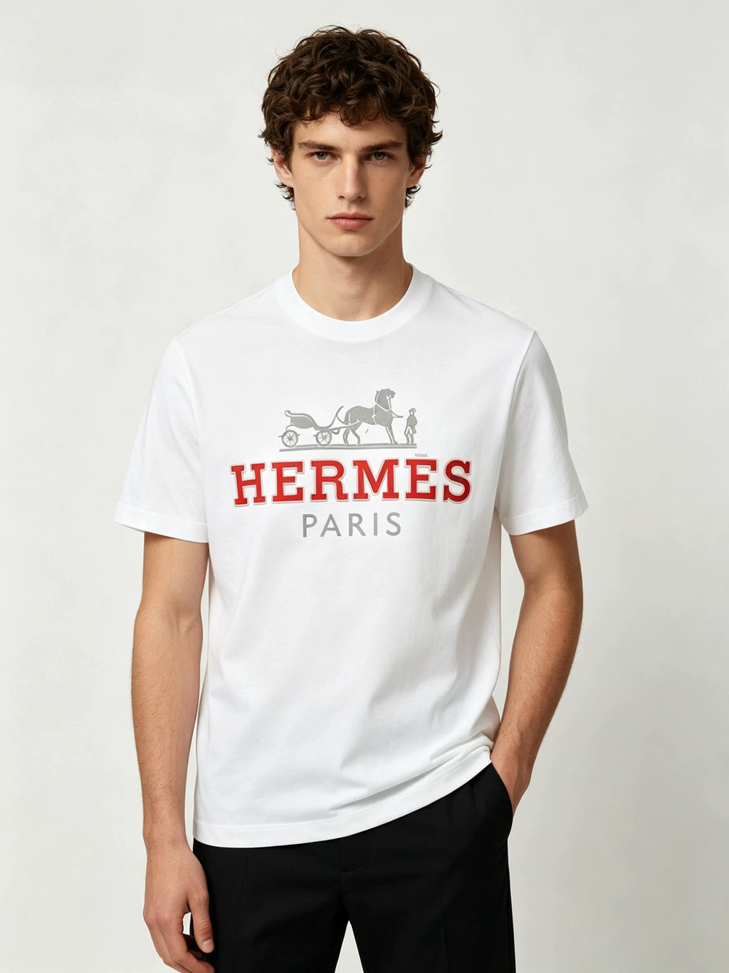 HERMES Kaos Logo Seri Huruf, Unisex '"COD '" HE - 19