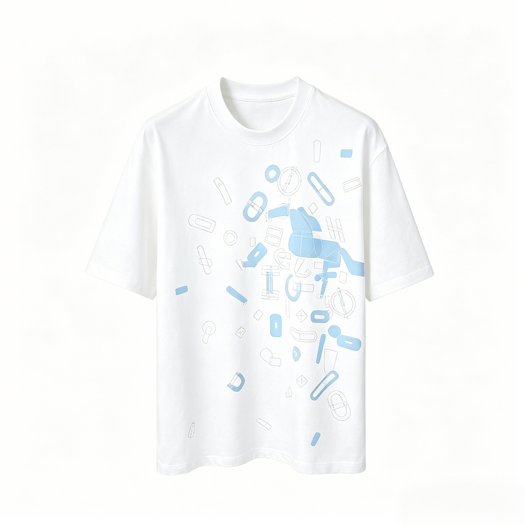 HERMES Kaos Logo Seri Huruf, Unisex '"COD '"  HE - 20