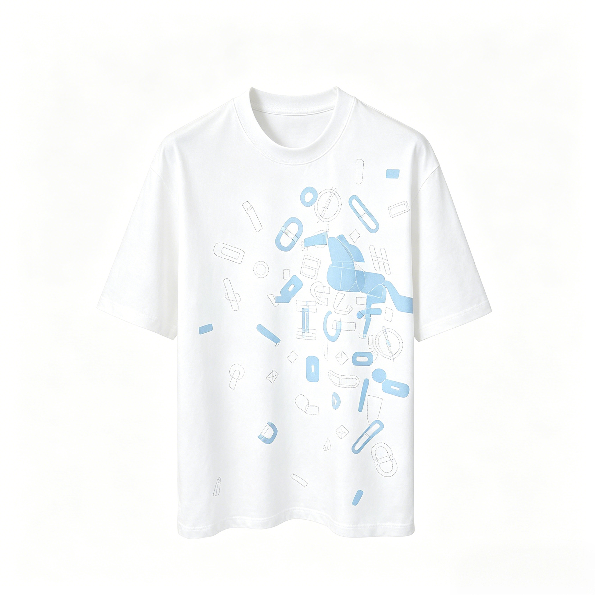 HERMES Kaos Logo Seri Huruf, Unisex '"COD '"  HE - 20