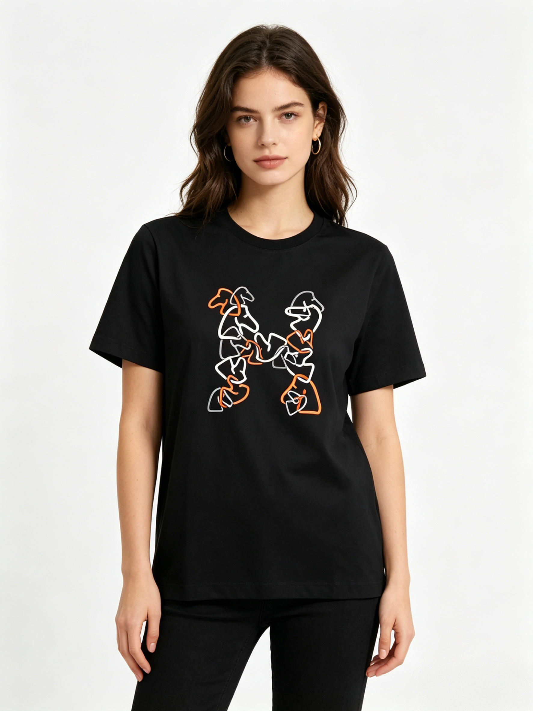 HERMES Kaos Logo Seri Huruf, Unisex '"COD '"  HE - 21