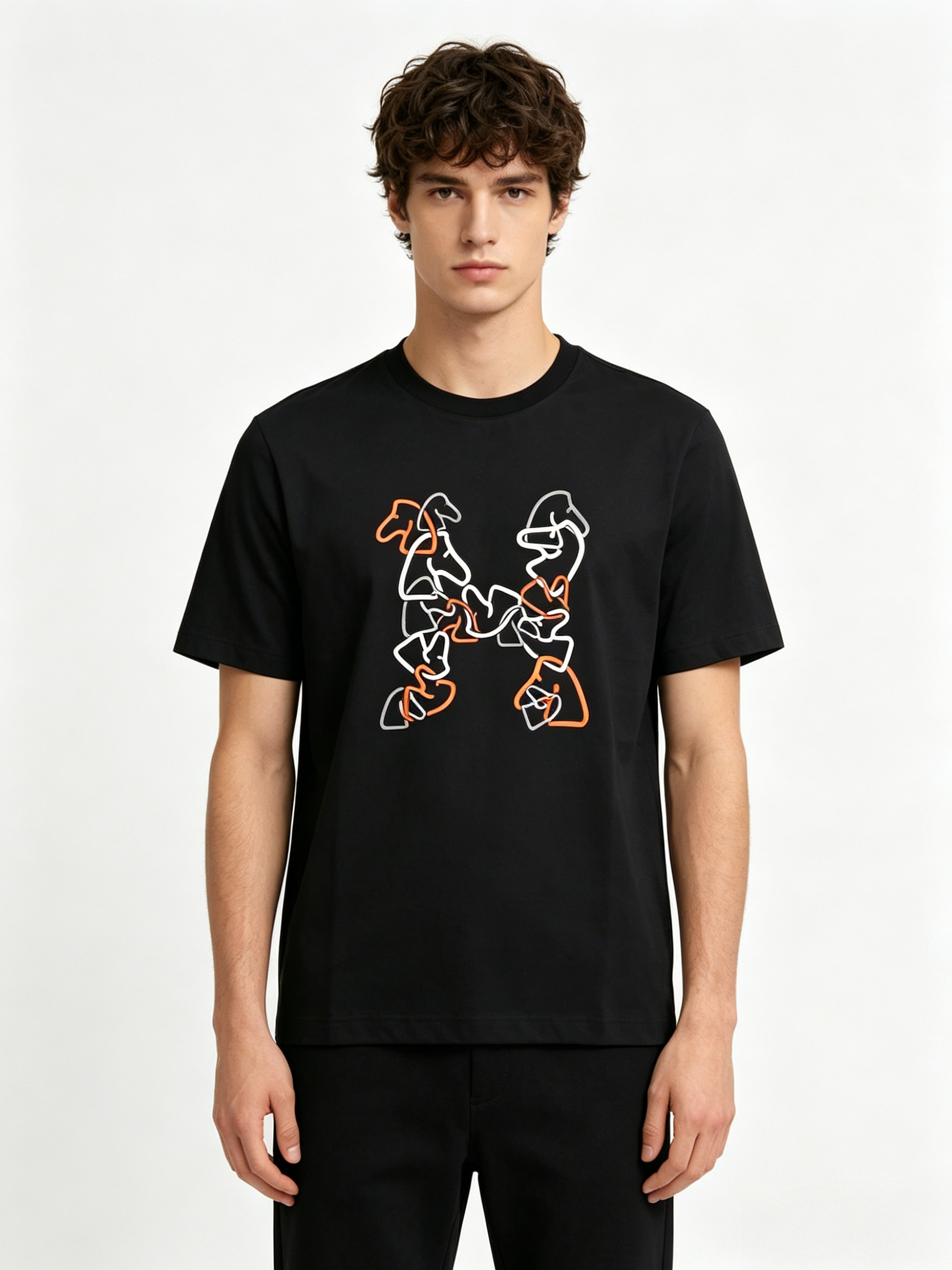 HERMES Kaos Logo Seri Huruf, Unisex '"COD '"  HE - 21