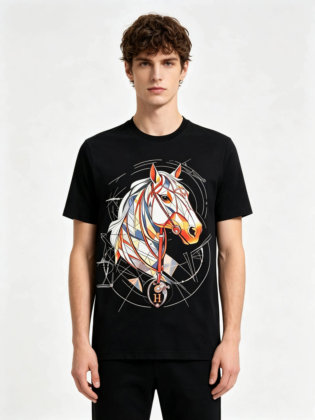 HERMES Kaos Logo Seri Huruf, Unisex '"COD '"  HE - 33