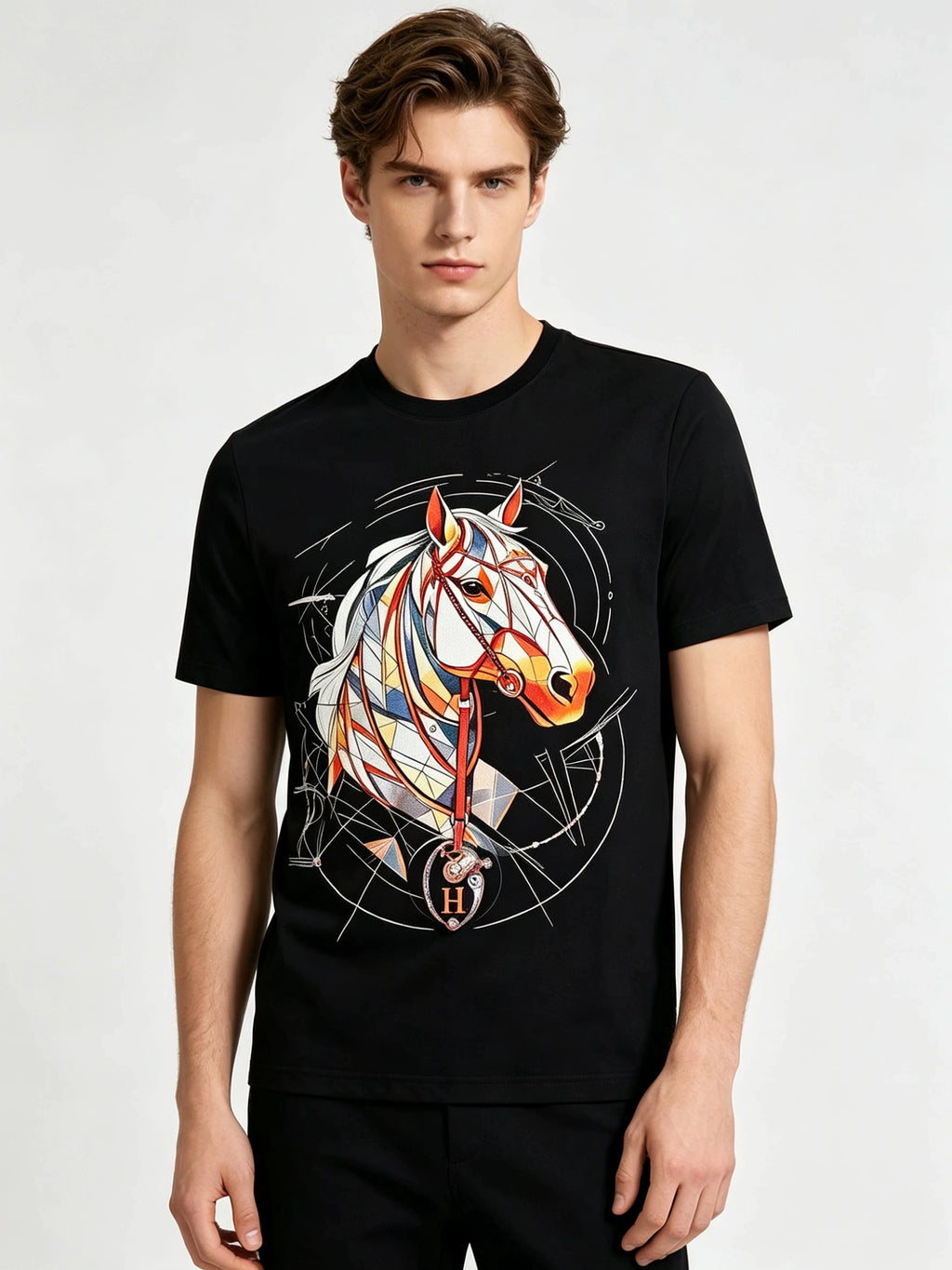 HERMES Kaos Logo Seri Huruf, Unisex '"COD '"  HE - 33
