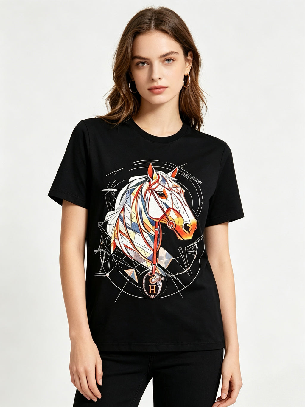 HERMES Kaos Logo Seri Huruf, Unisex '"COD '"  HE - 33