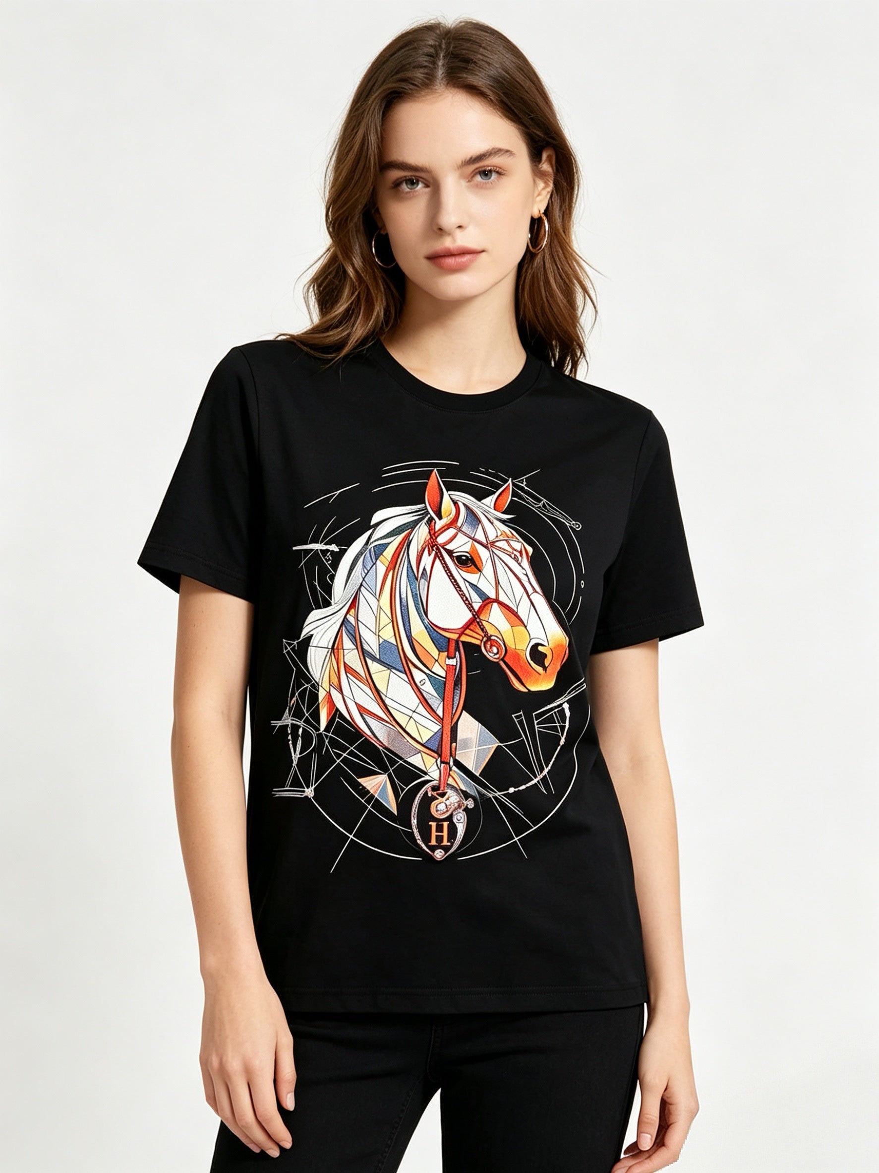 HERMES Kaos Logo Seri Huruf, Unisex '"COD '"  HE - 33