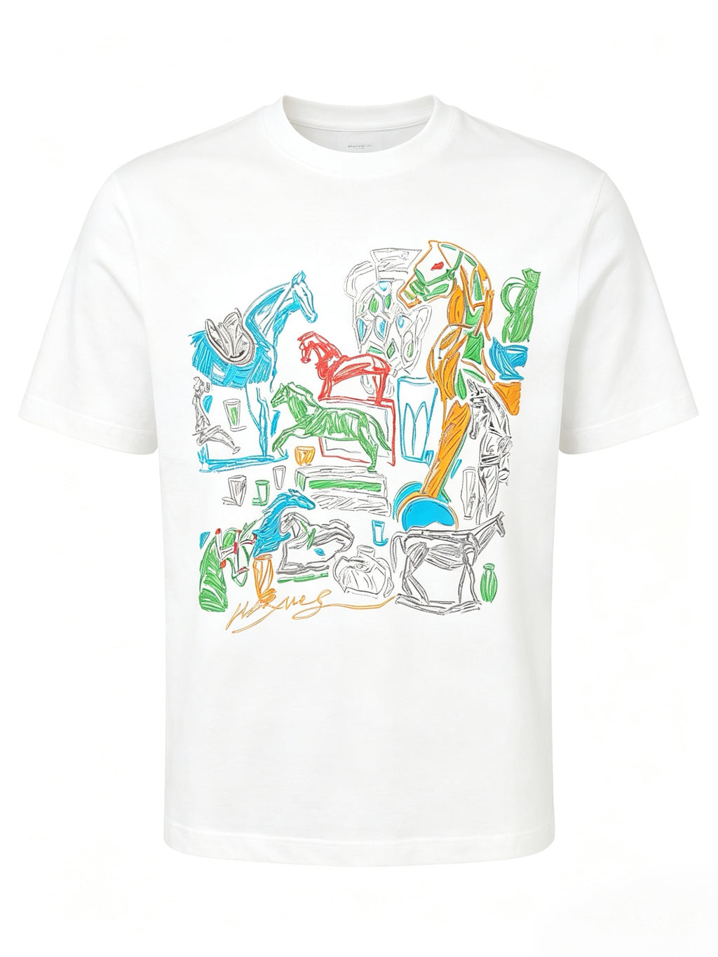 HERMES Kaos Logo Seri Huruf, Unisex '"COD '"  HE - 34