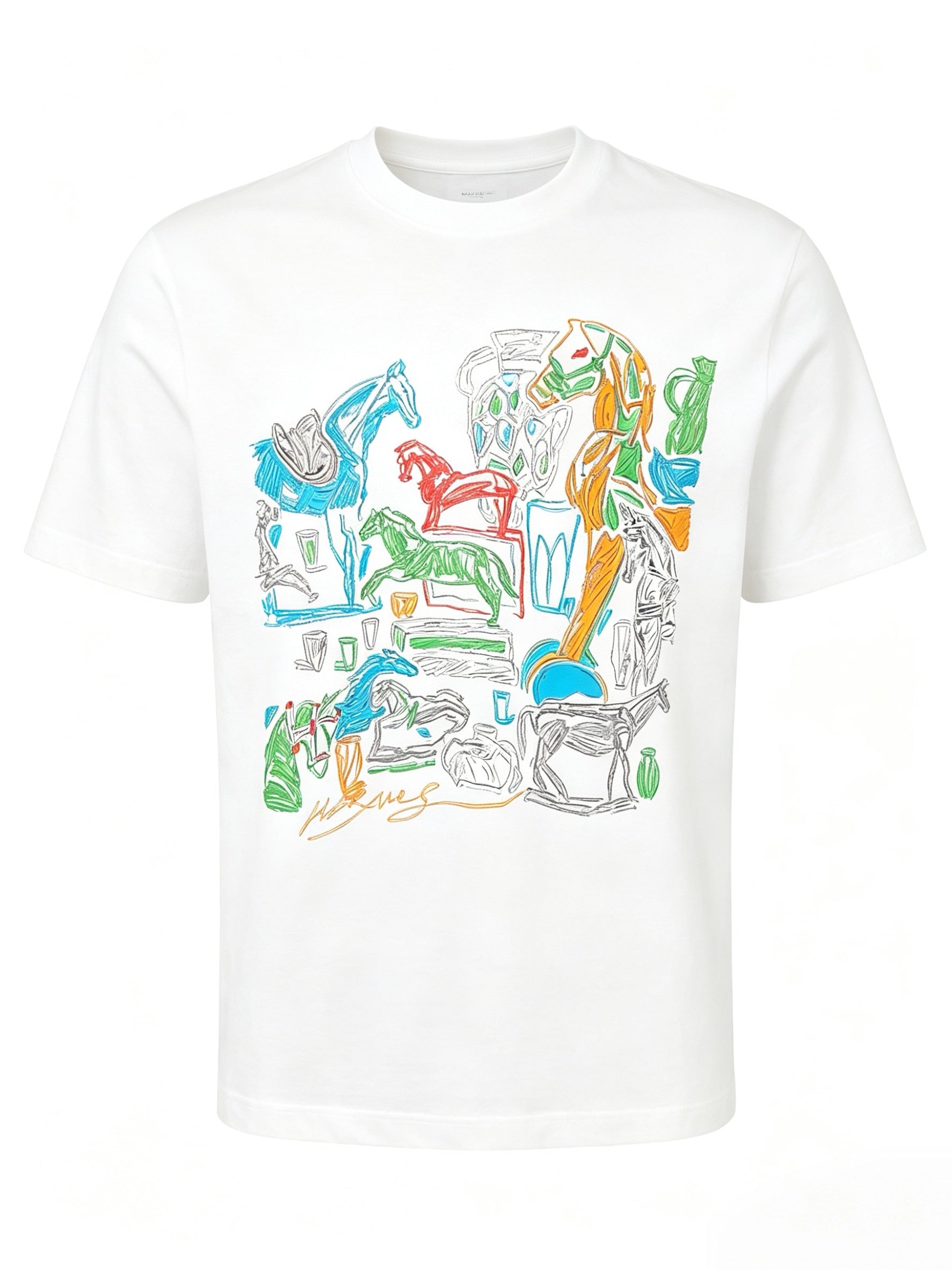 HERMES Kaos Logo Seri Huruf, Unisex '"COD '"  HE - 34