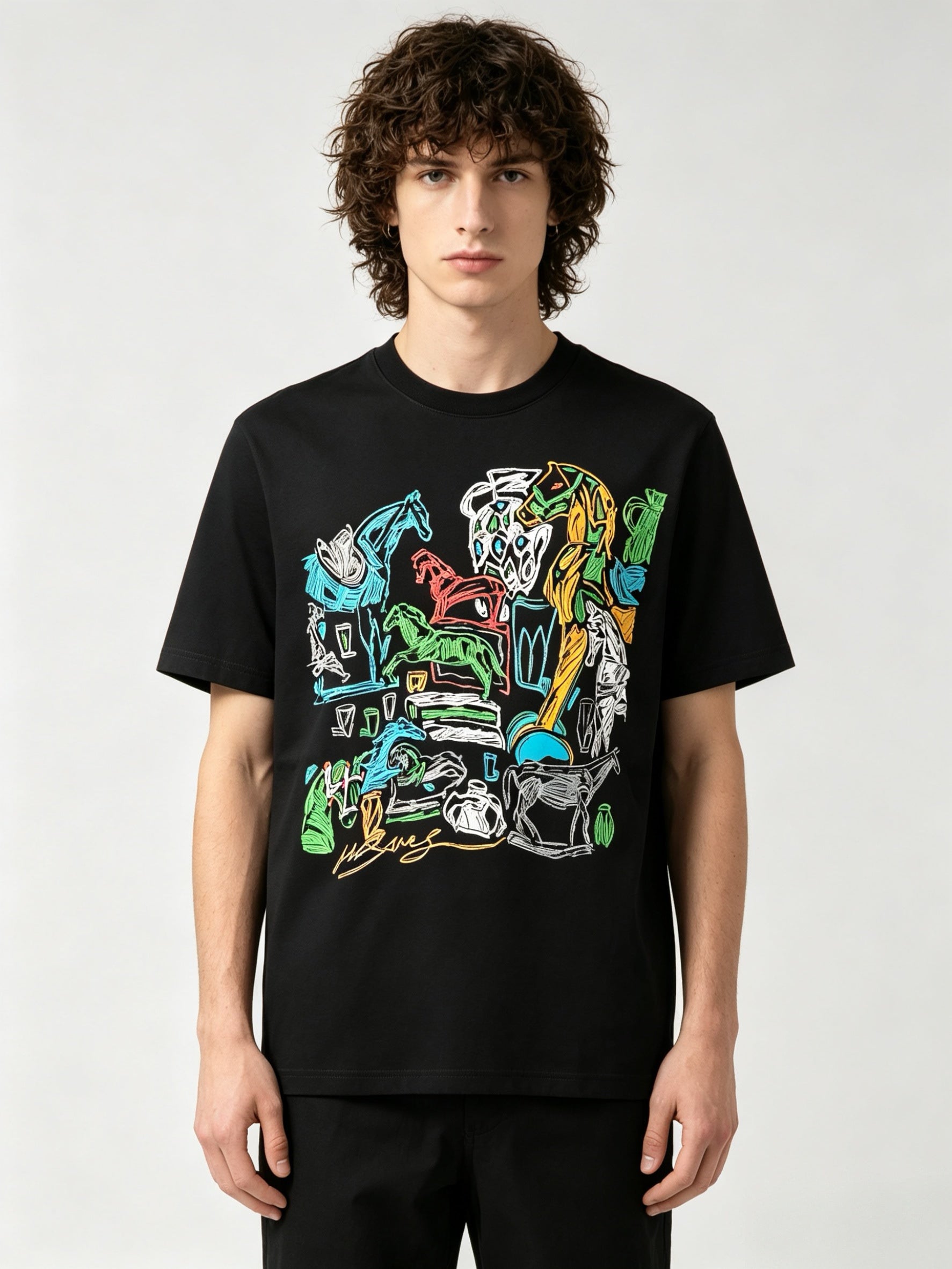 HERMES Kaos Logo Seri Huruf, Unisex '"COD '"  HE - 34