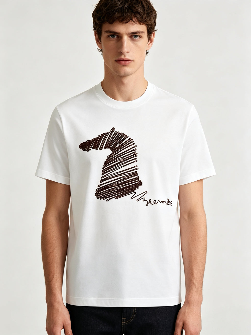 HERMES Kaos Logo Seri Huruf, Unisex '"COD '"  HE - 35