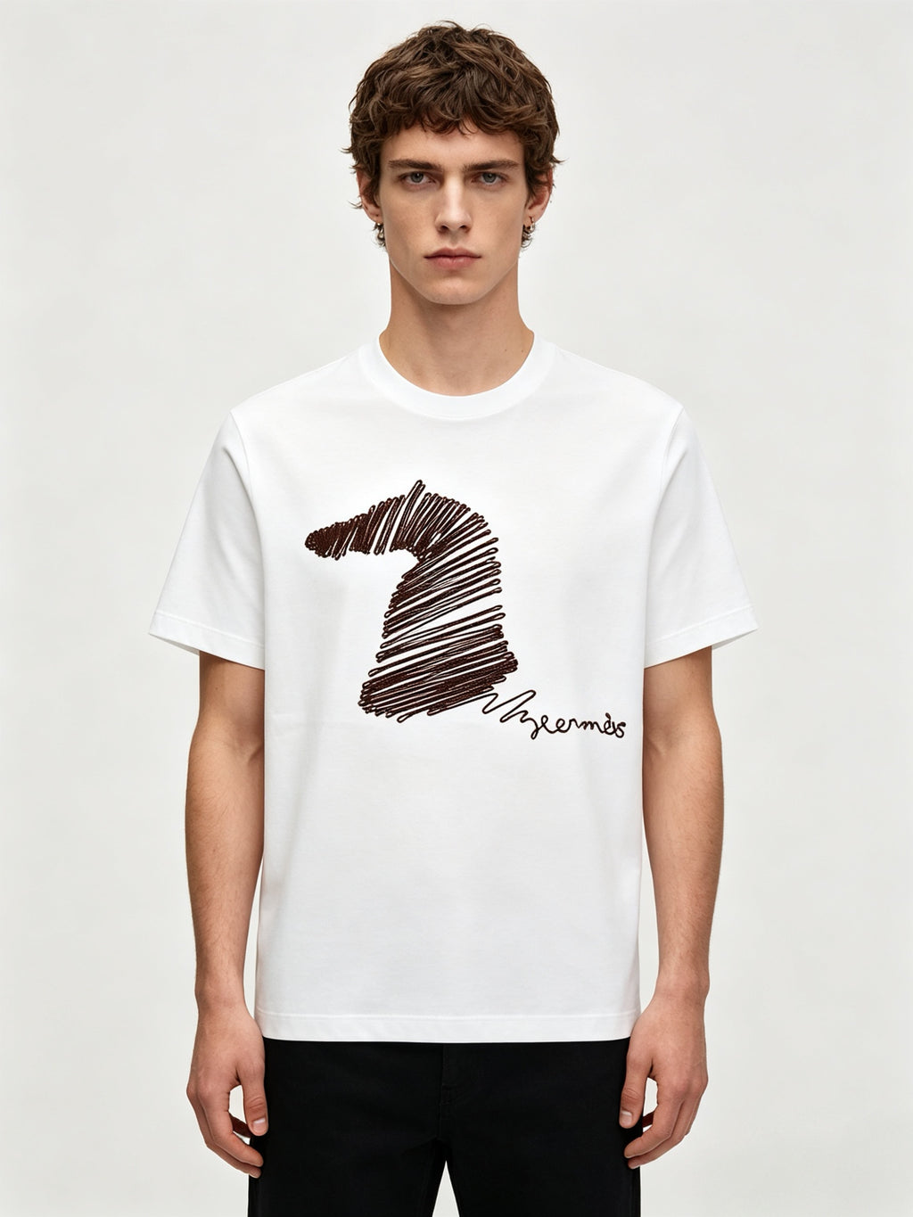 HERMES Kaos Logo Seri Huruf, Unisex '"COD '"  HE - 35