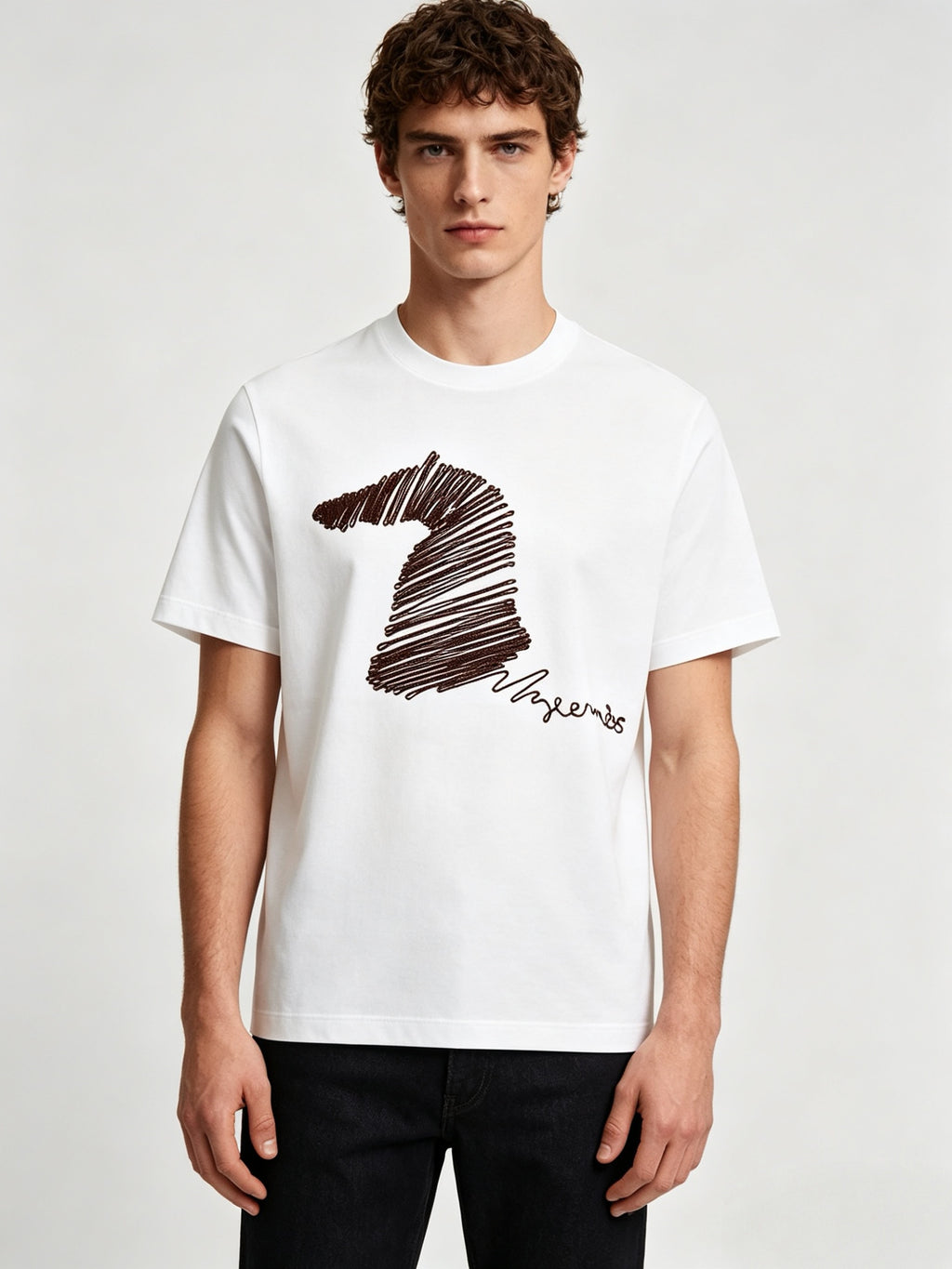 HERMES Kaos Logo Seri Huruf, Unisex '"COD '"  HE - 35