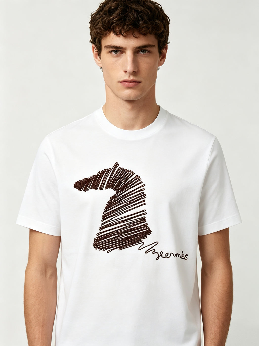 HERMES Kaos Logo Seri Huruf, Unisex '"COD '"  HE - 35