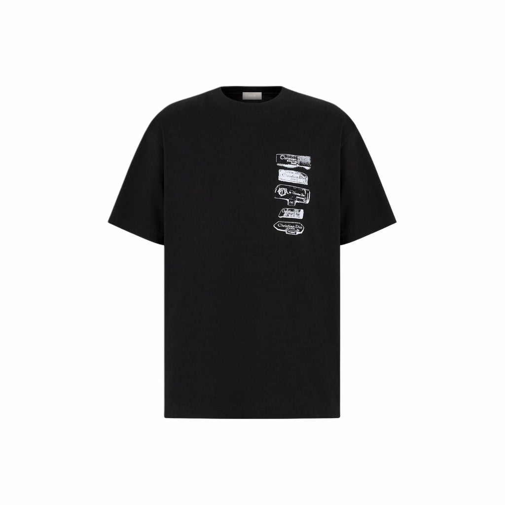Kaos Pendek DIOR dengan Motif Gambar/Cetak, Cocok untuk Pria dan Wanita  -D-19