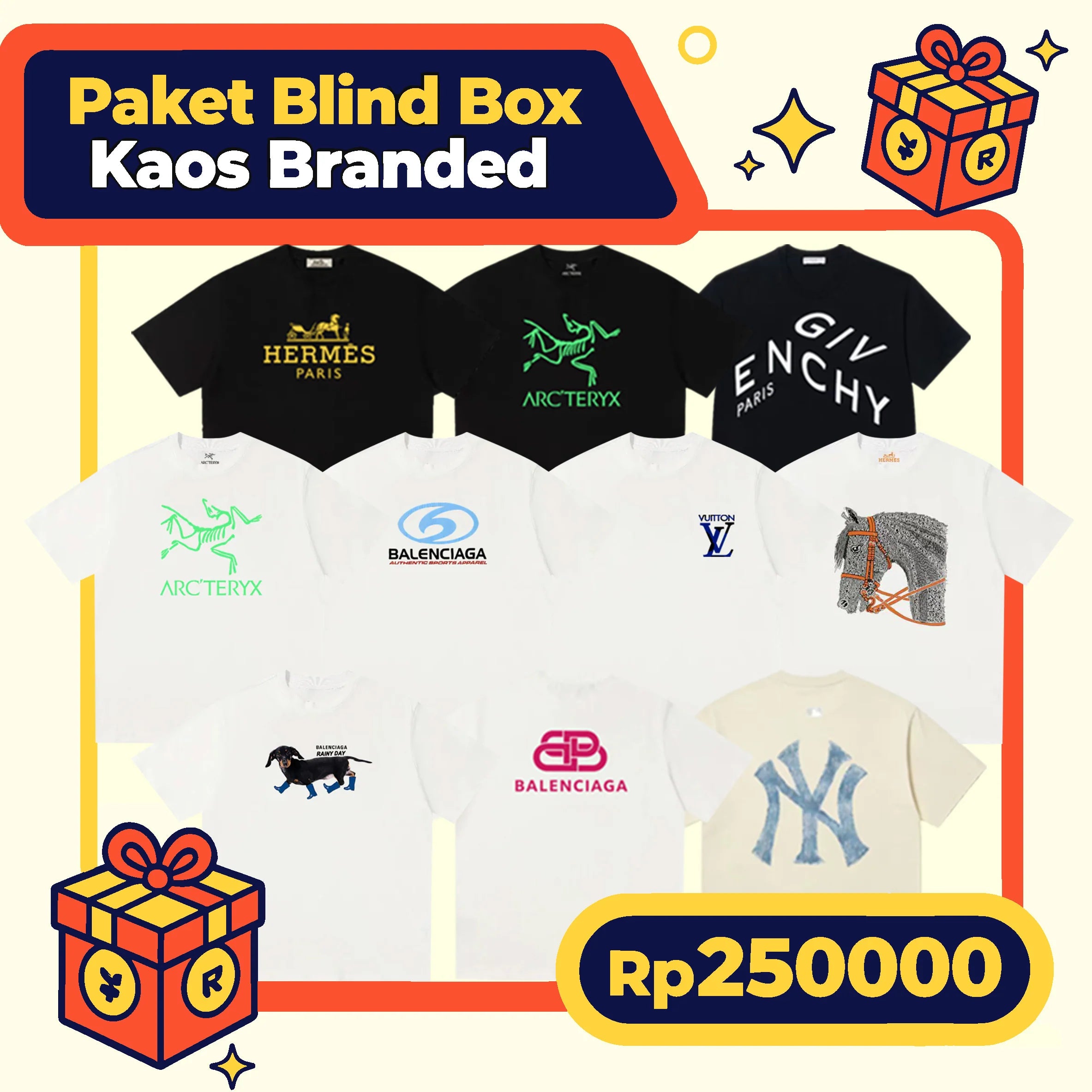 🔥 Kotak Misteri Kaos Mewah | 100% Katun Premium
