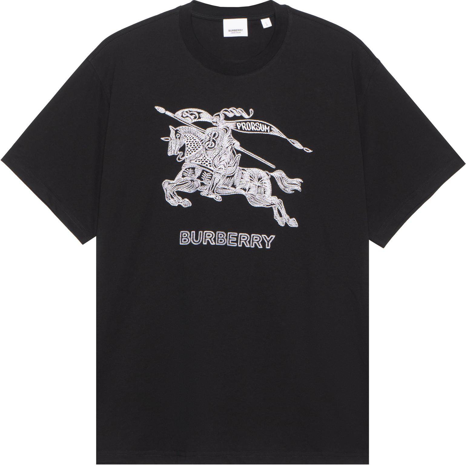 Burberry Kaos Logo Seri Huruf, Unisex, COD '"B-10