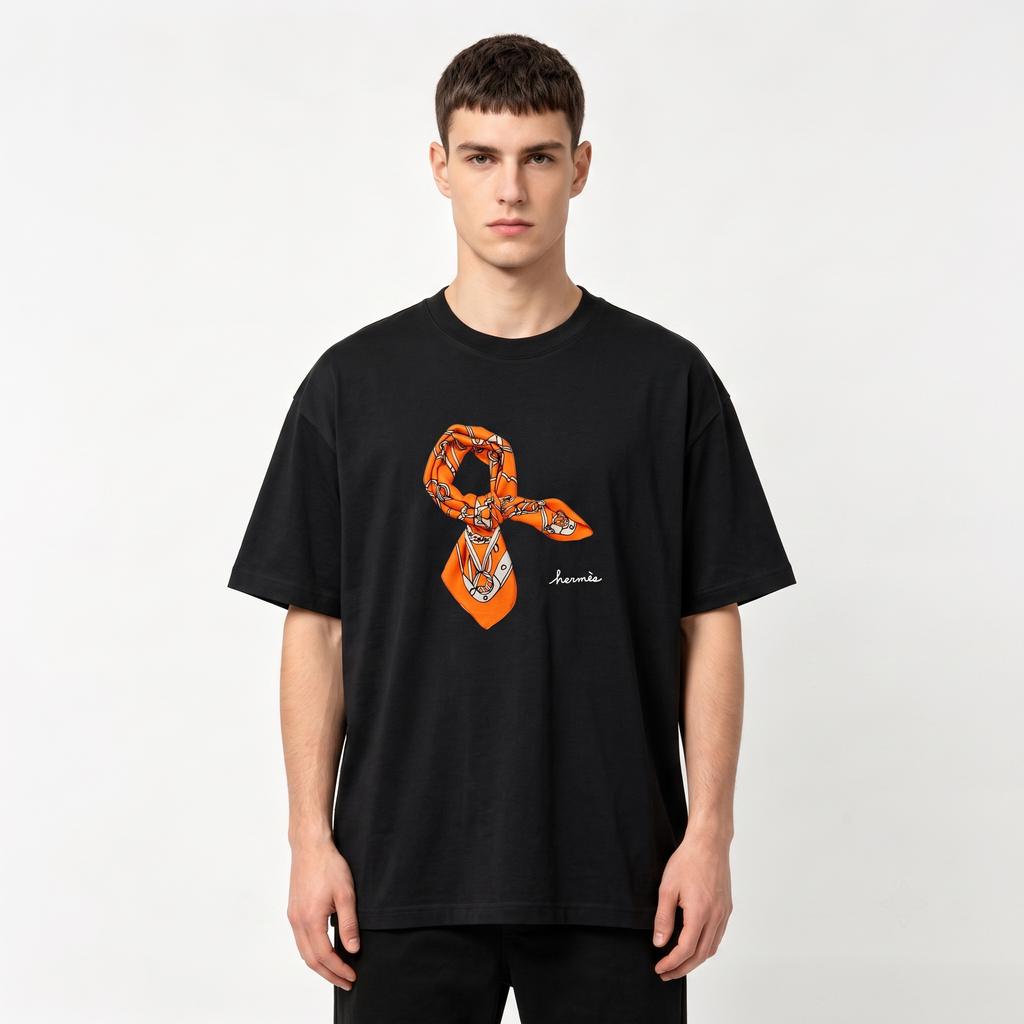 HERMES Kaos Logo Seri Huruf, Unisex '"COD '"  HE - 38