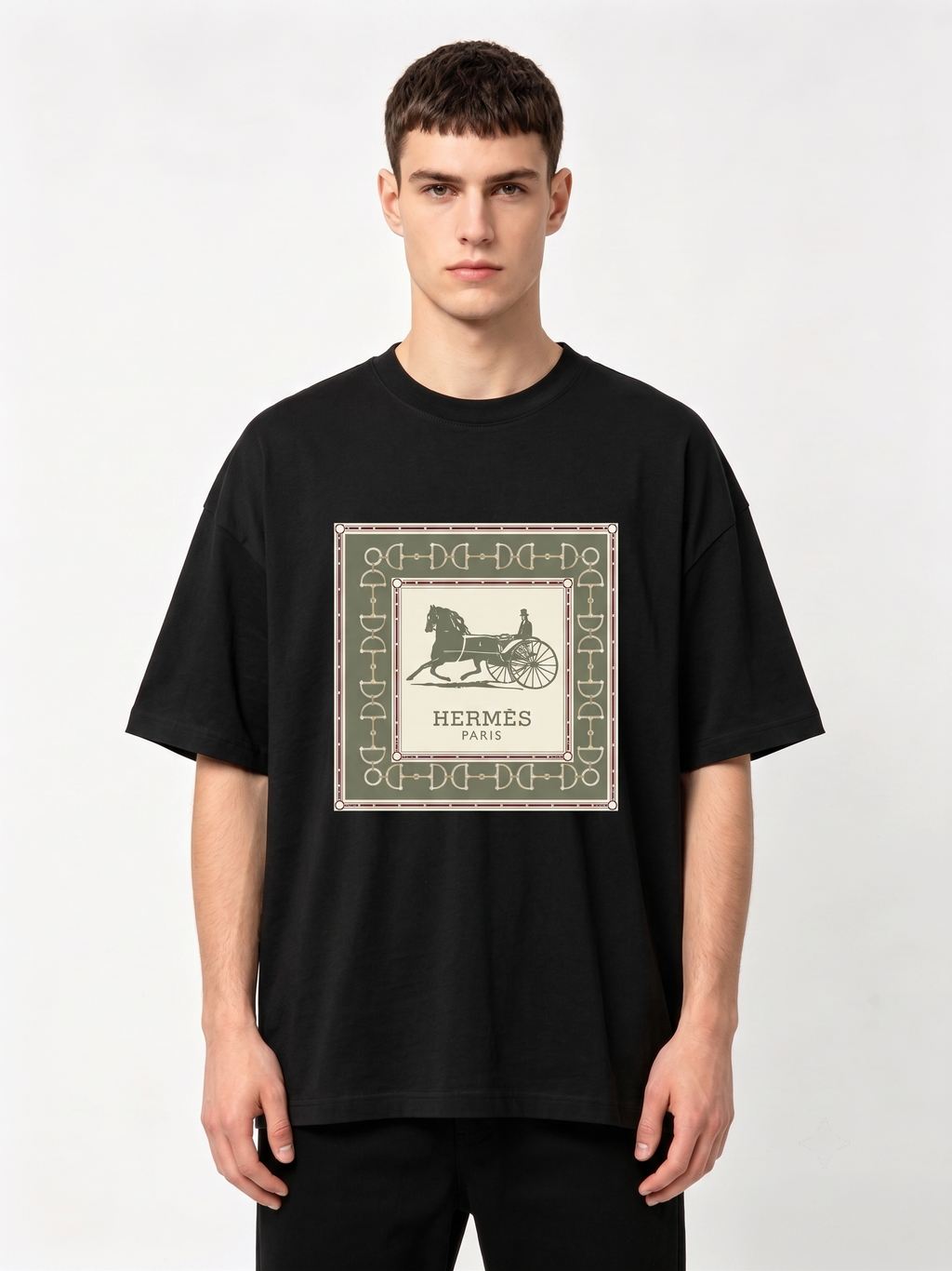HERMES Kaos Logo Seri Huruf, Unisex '"COD '"  HE - 42