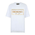 Kaos Pendek FENDI dengan Motif Gambar/Cetak, Cocok untuk Pria dan WanitaF-18