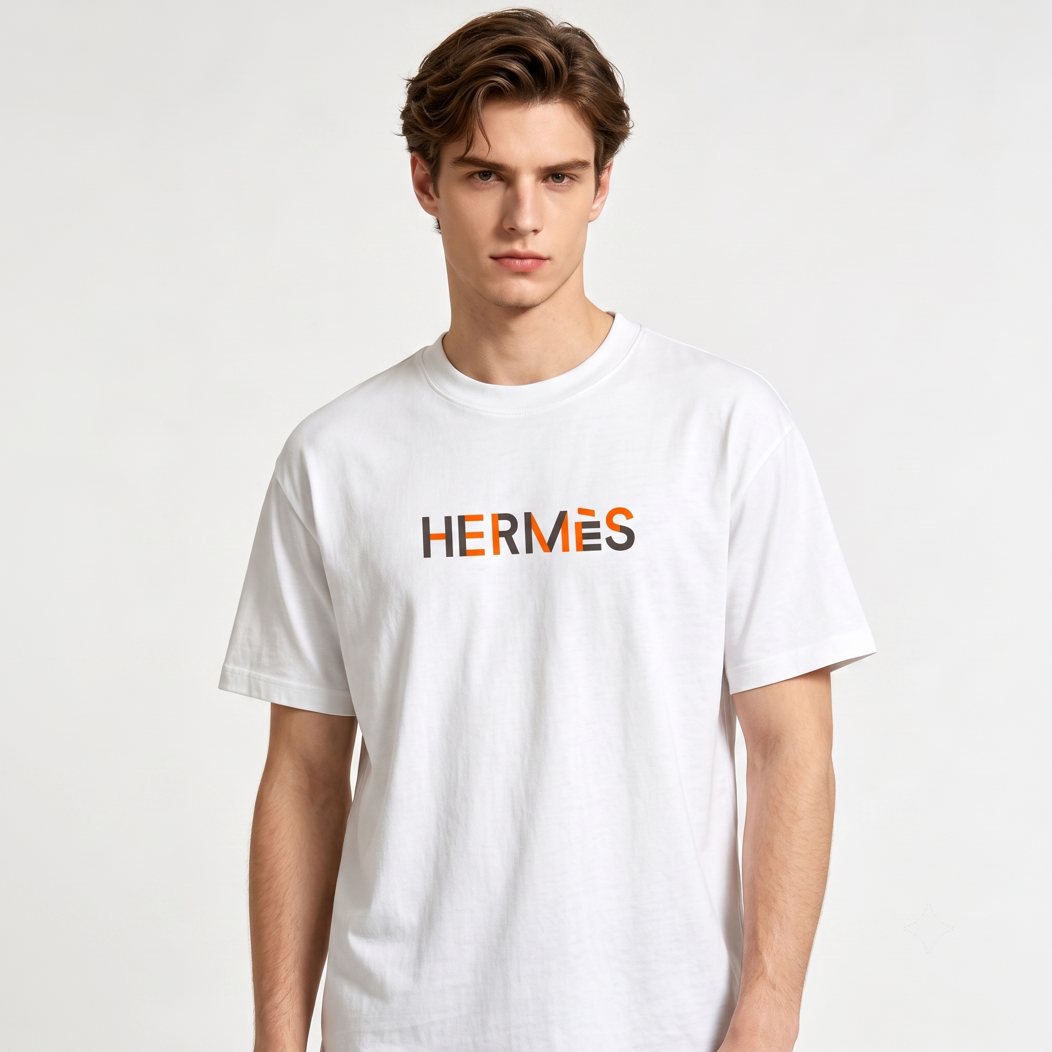 HERMES Kaos Logo Seri Huruf, Unisex '"COD '"  HE - 40