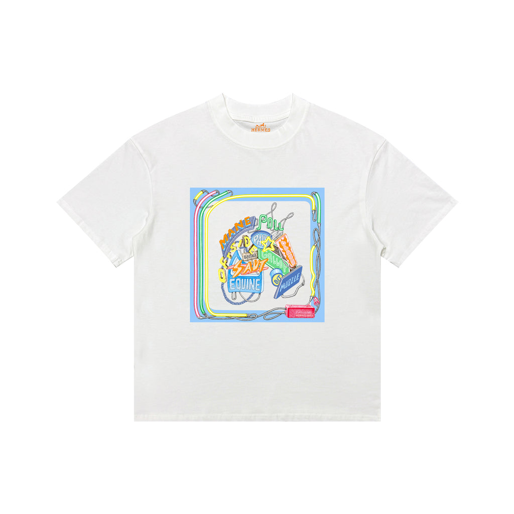 HERMES Kaos Logo Seri Huruf, Unisex '"COD '"  HE - 44