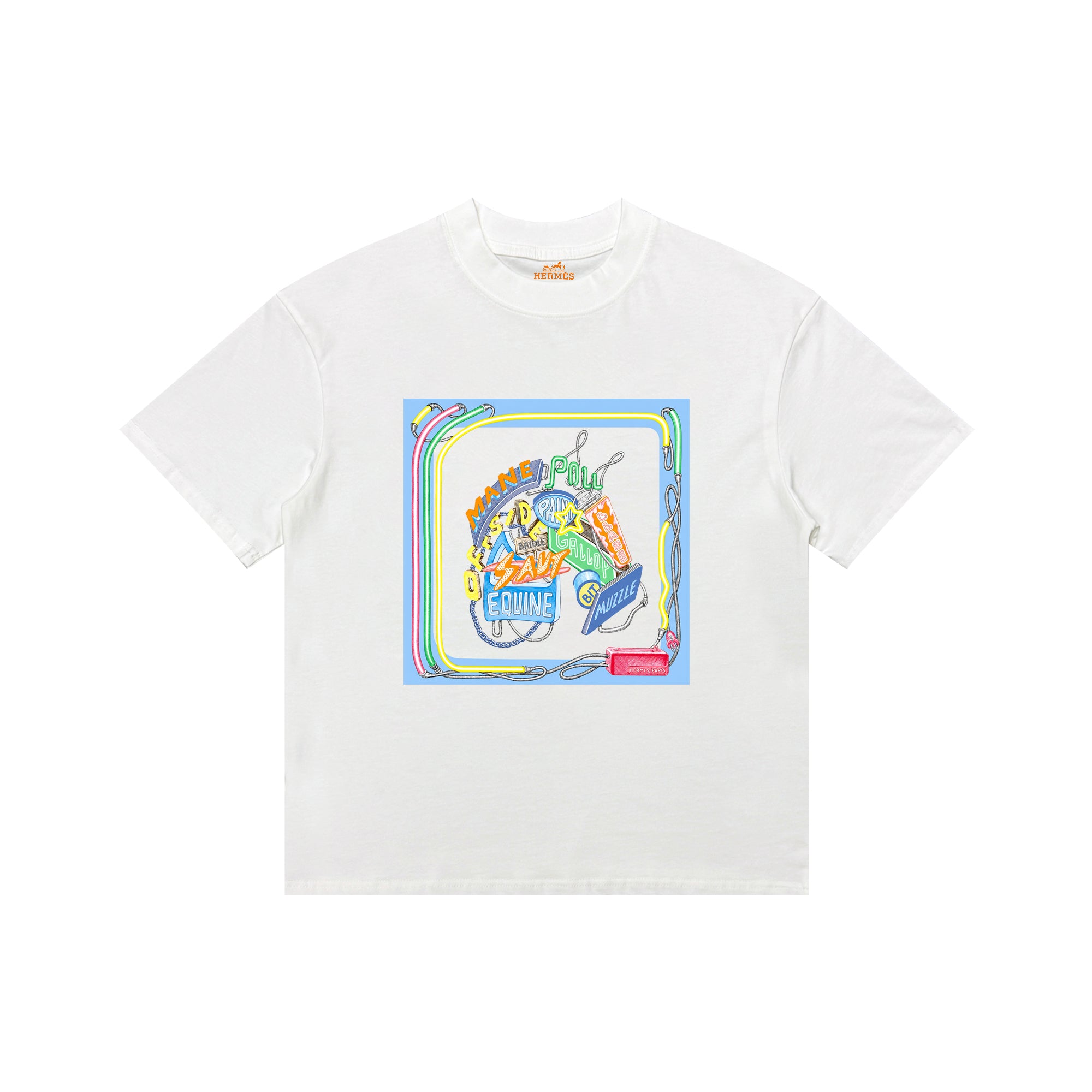 HERMES Kaos Logo Seri Huruf, Unisex '"COD '"  HE - 44