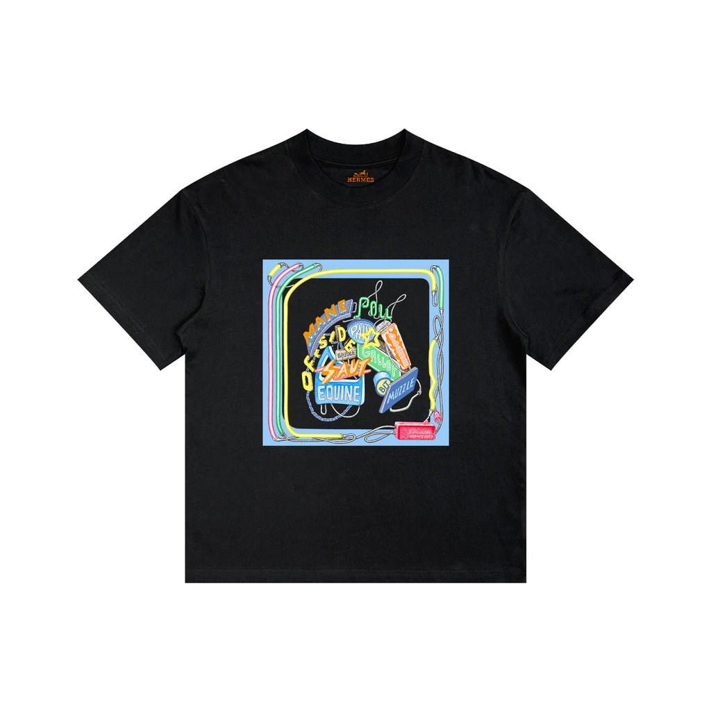 HERMES Kaos Logo Seri Huruf, Unisex '"COD '"  HE - 44