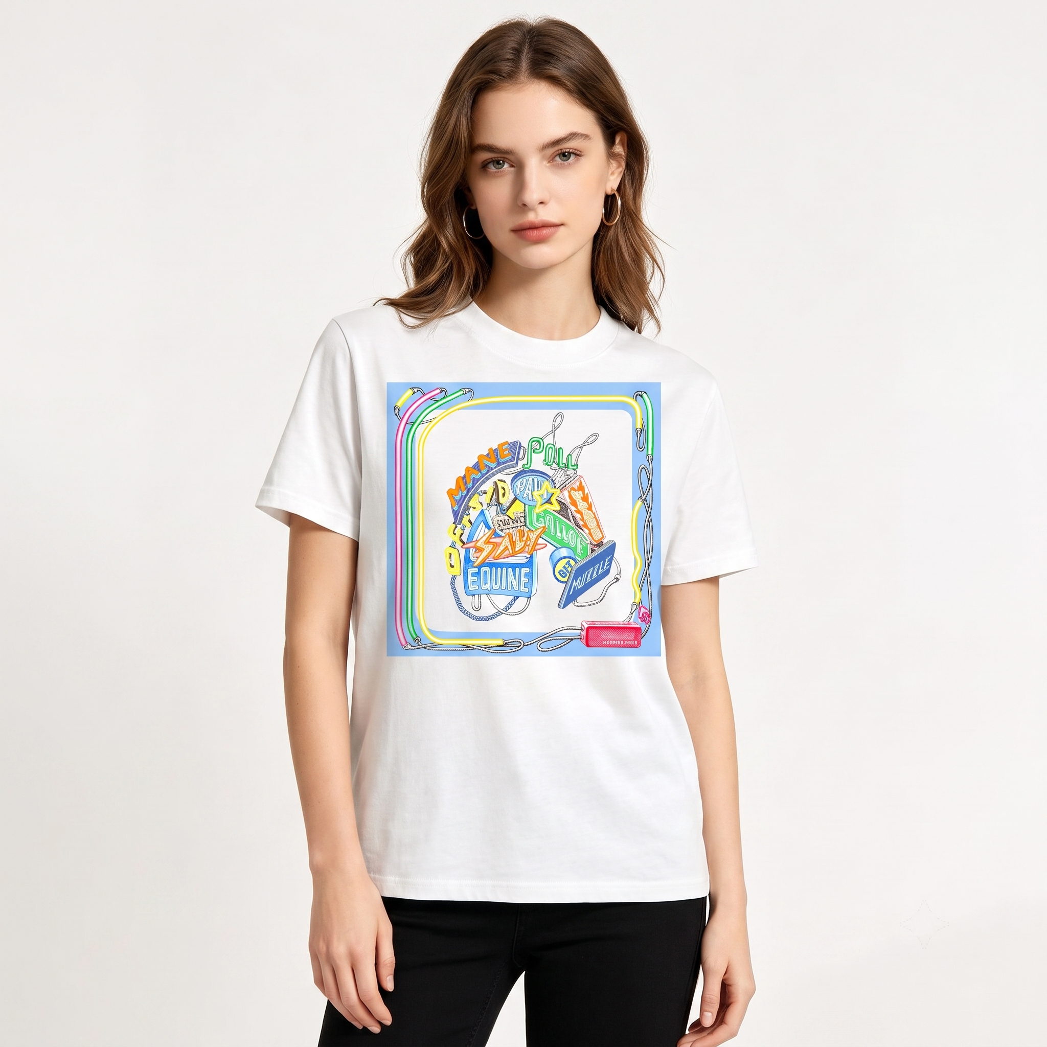 HERMES Kaos Logo Seri Huruf, Unisex '"COD '"  HE - 44