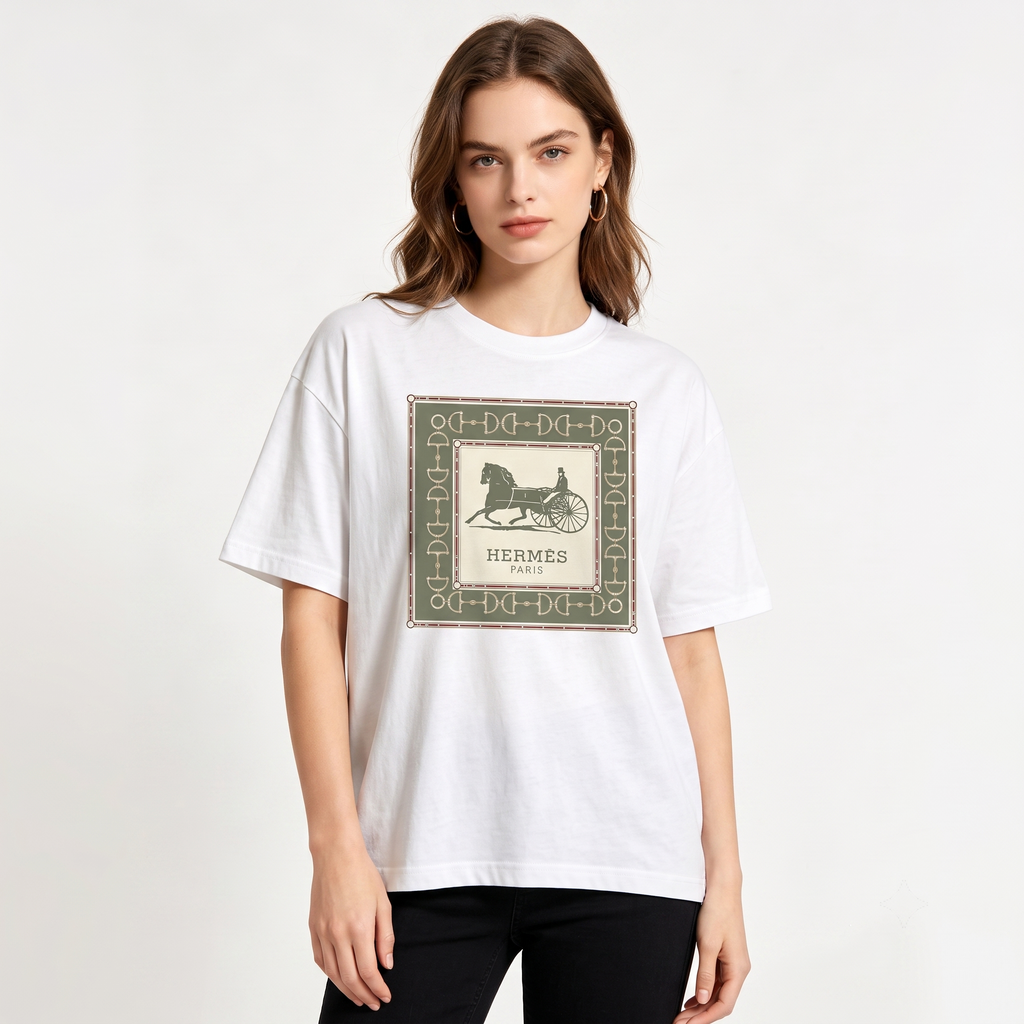 HERMES Kaos Logo Seri Huruf, Unisex '"COD '"  HE - 42