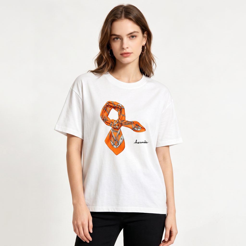 HERMES Kaos Logo Seri Huruf, Unisex '"COD '"  HE - 38