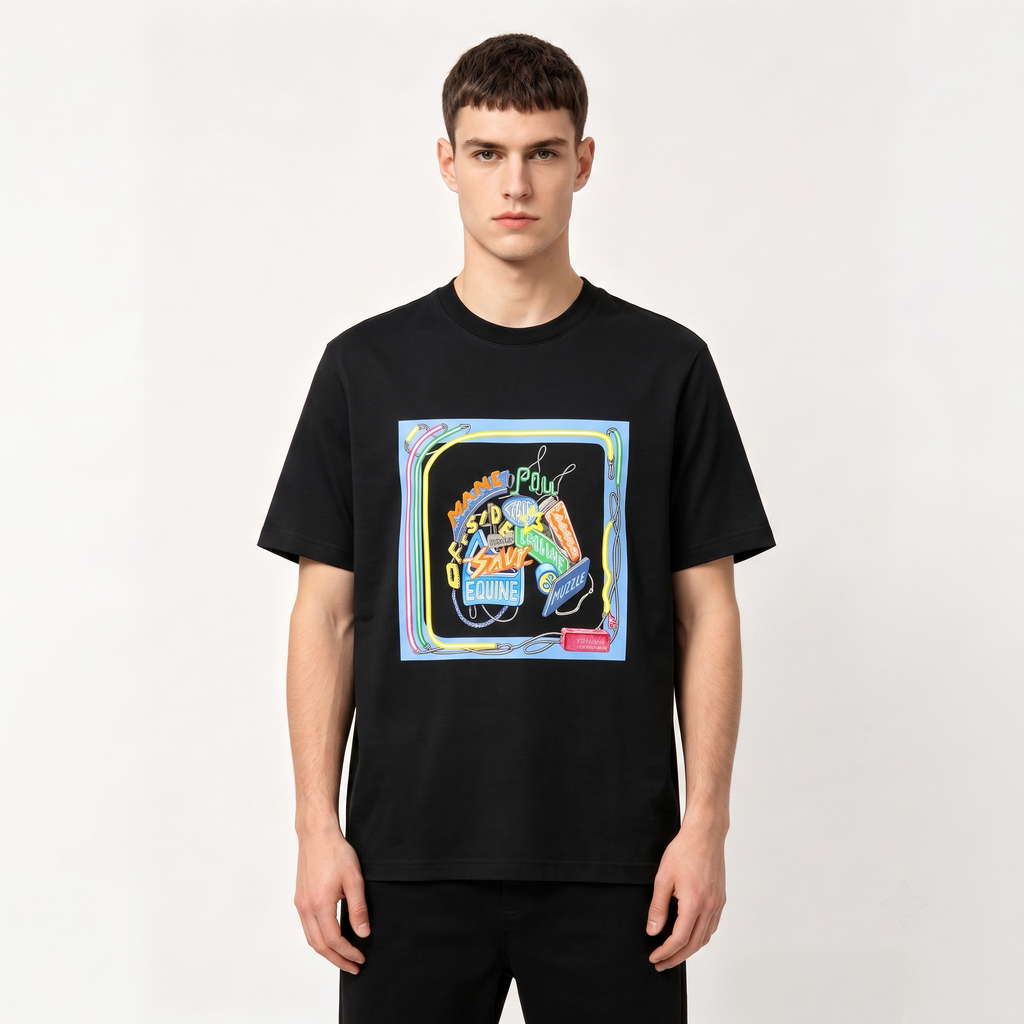 HERMES Kaos Logo Seri Huruf, Unisex '"COD '"  HE - 44