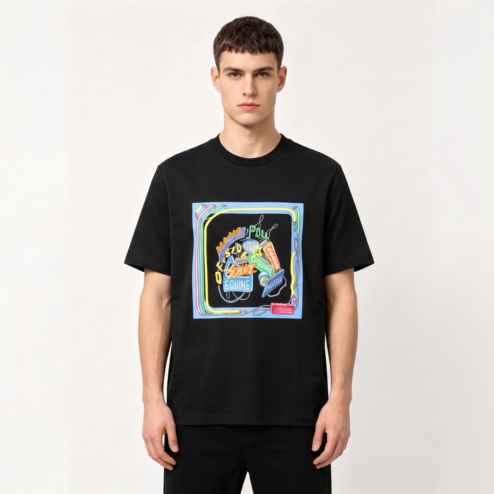 HERMES Kaos Logo Seri Huruf, Unisex '"COD '"  HE - 44