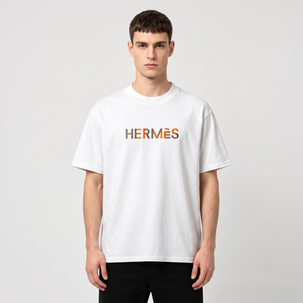 HERMES Kaos Logo Seri Huruf, Unisex '"COD '"  HE - 40