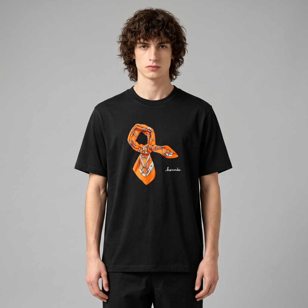 HERMES Kaos Logo Seri Huruf, Unisex '"COD '"  HE - 38