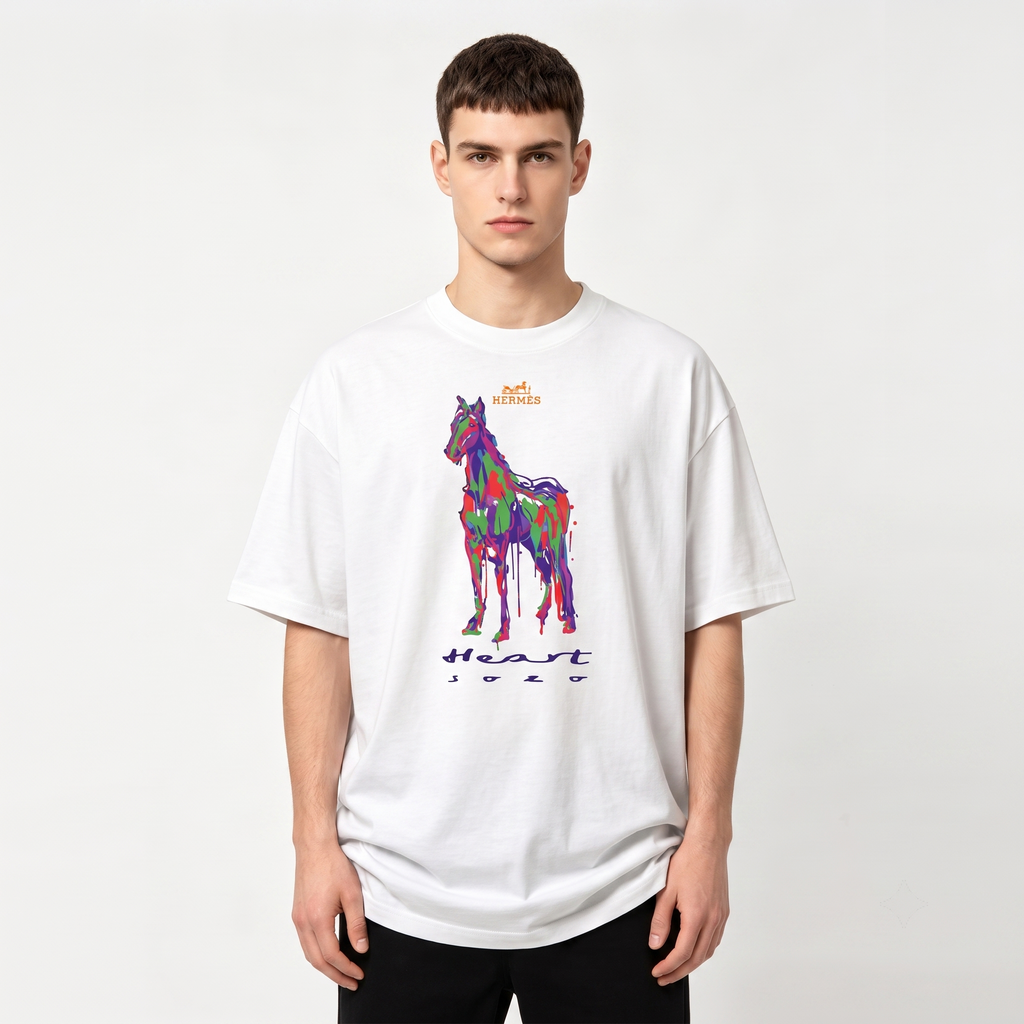 HERMES Kaos Logo Seri Huruf, Unisex '"COD '"  HE - 37