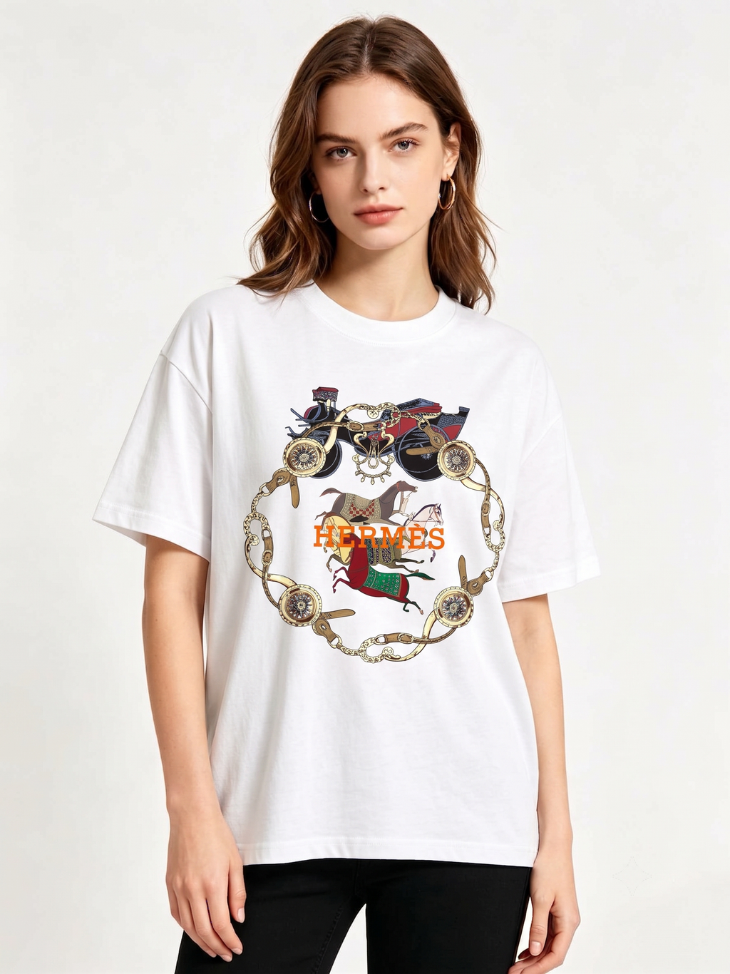 HERMES Kaos Logo Seri Huruf, Unisex '"COD '"  HE - 41