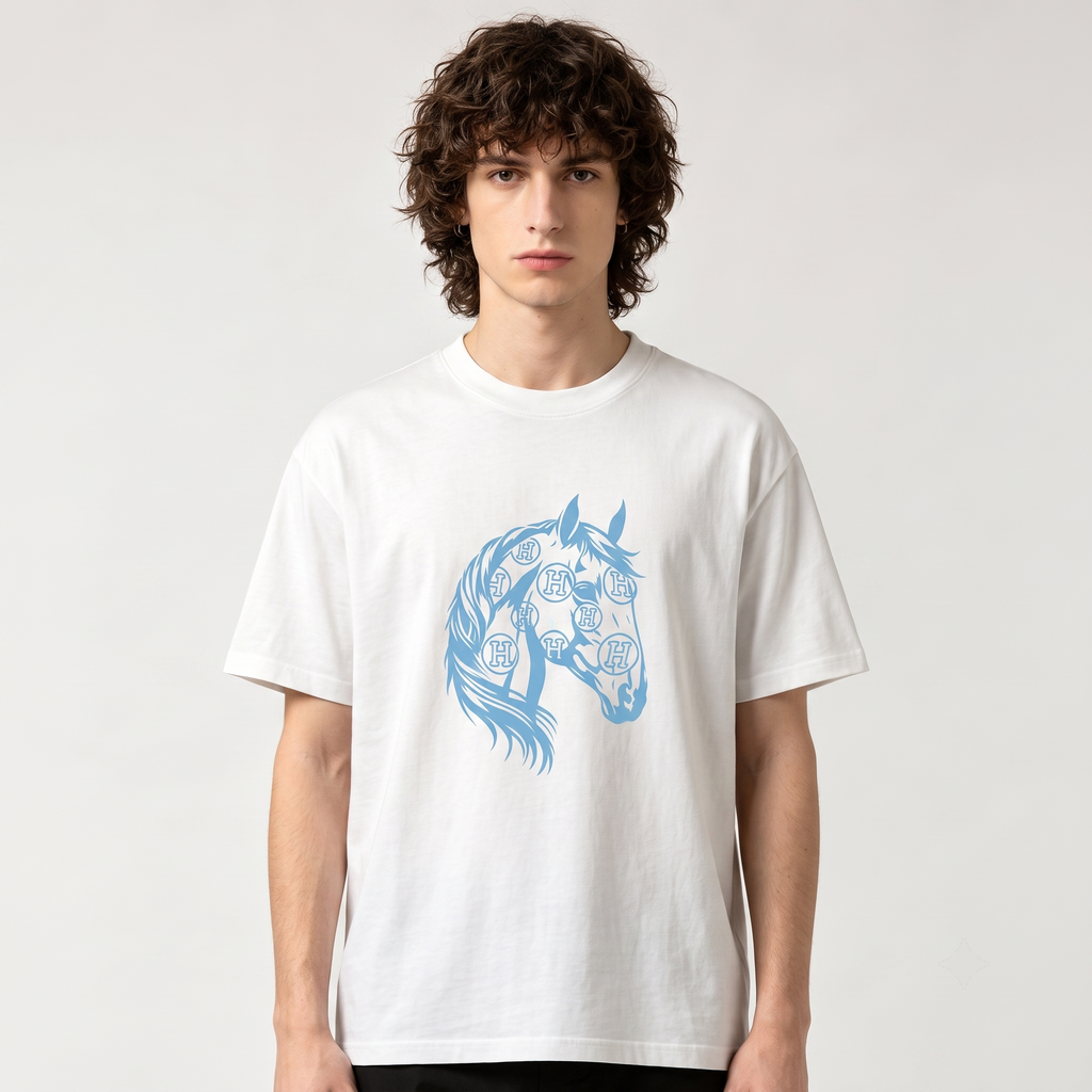 HERMES Kaos Logo Seri Huruf, Unisex '"COD '"  HE - 36