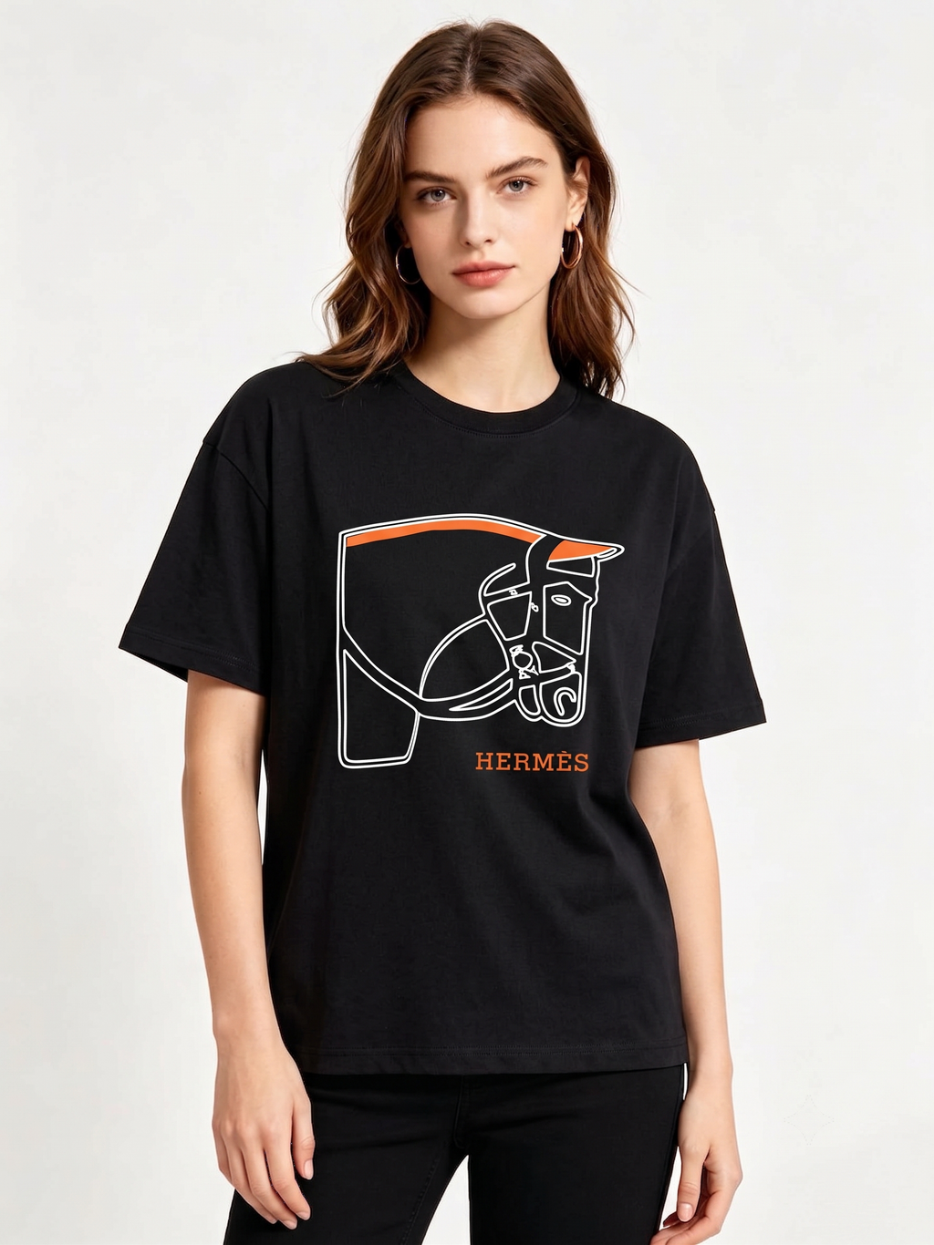 HERMES Kaos Logo Seri Huruf, Unisex '"COD '"  HE - 39