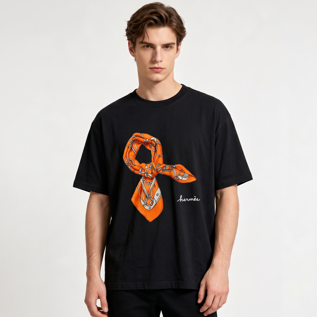 HERMES Kaos Logo Seri Huruf, Unisex '"COD '"  HE - 38