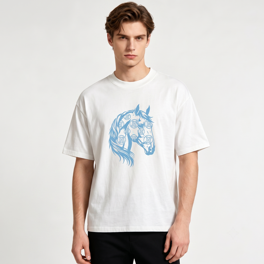 HERMES Kaos Logo Seri Huruf, Unisex '"COD '"  HE - 36