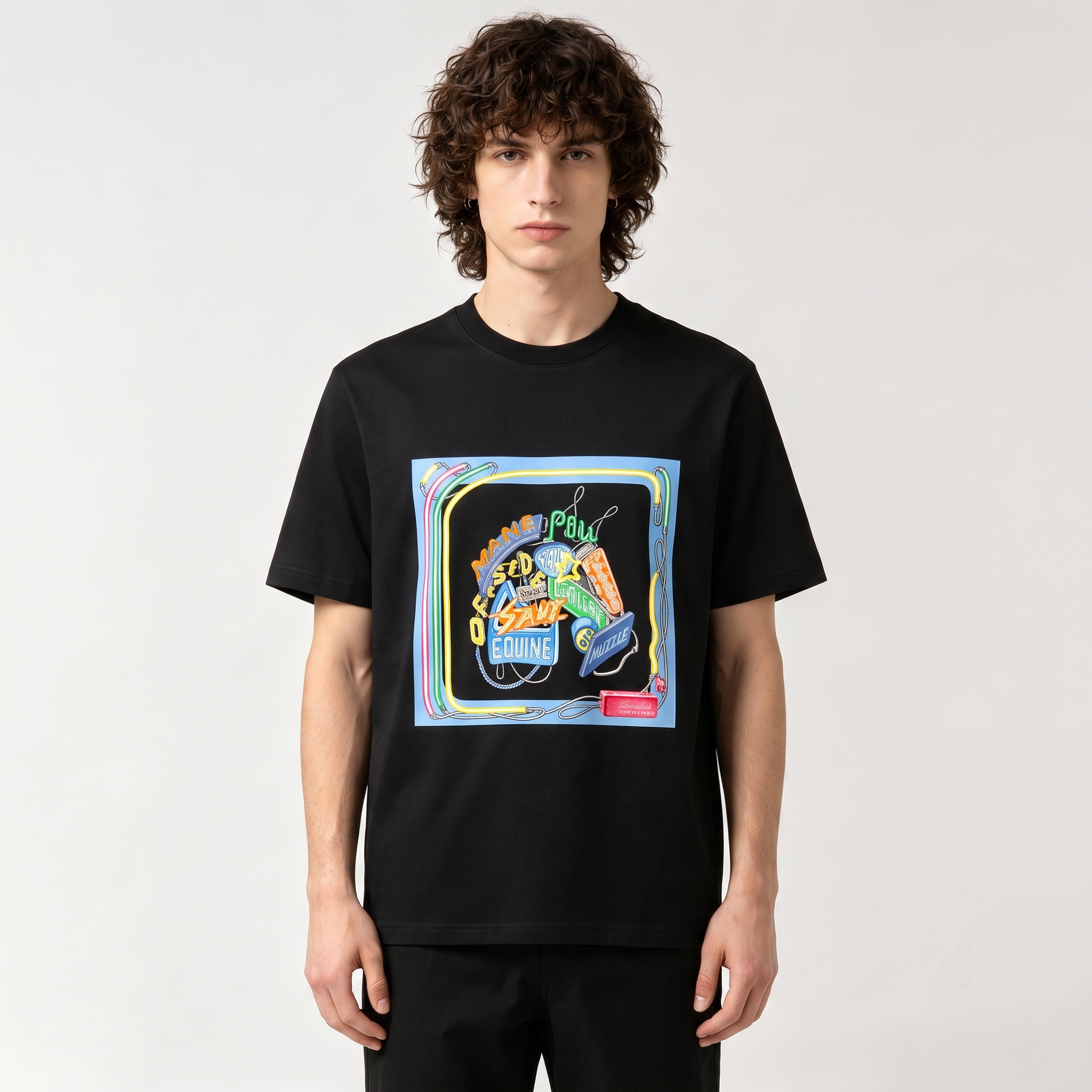 HERMES Kaos Logo Seri Huruf, Unisex '"COD '"  HE - 44