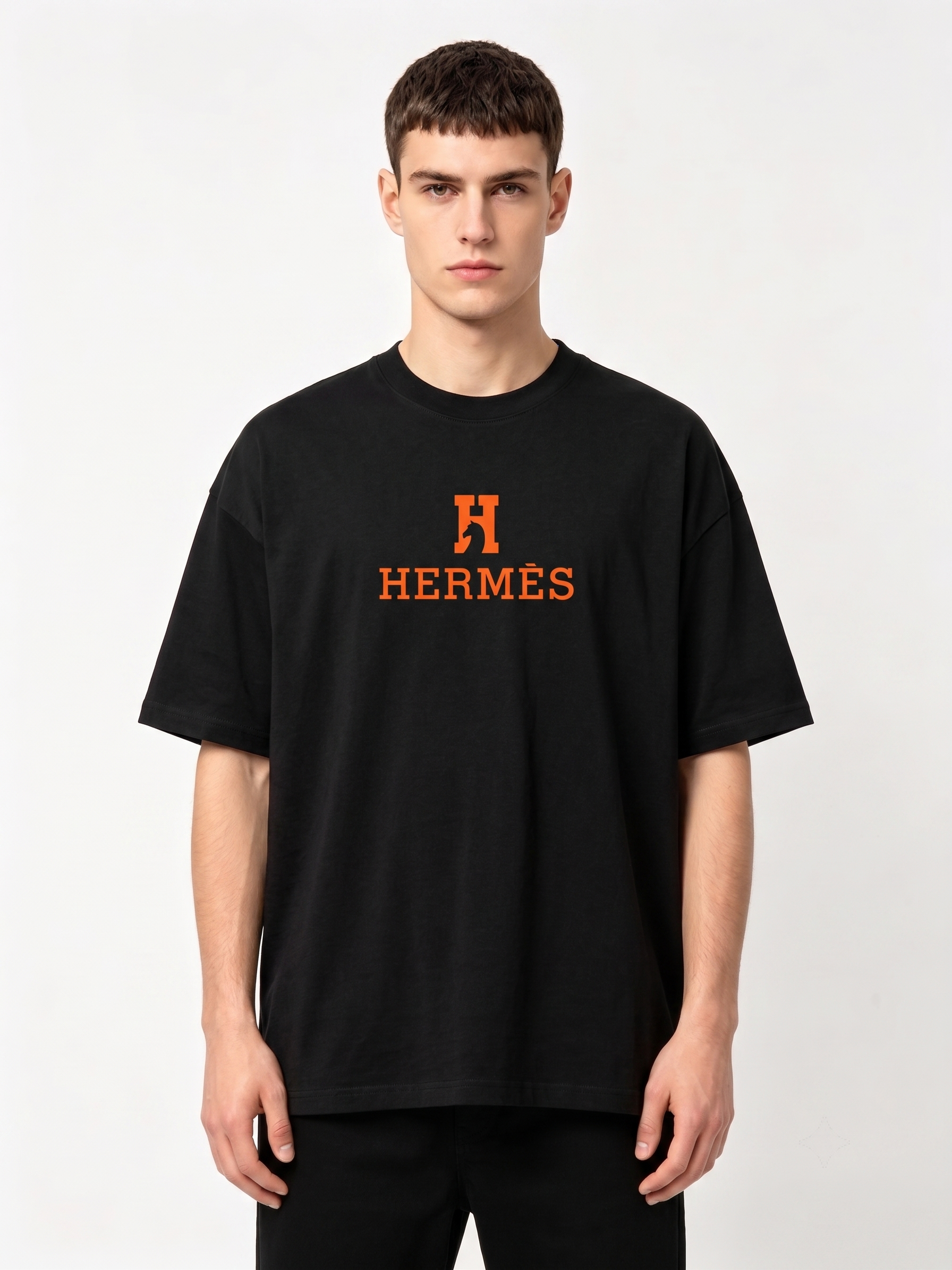 HERMES Kaos Logo Seri Huruf, Unisex '"COD '"  HE - 43