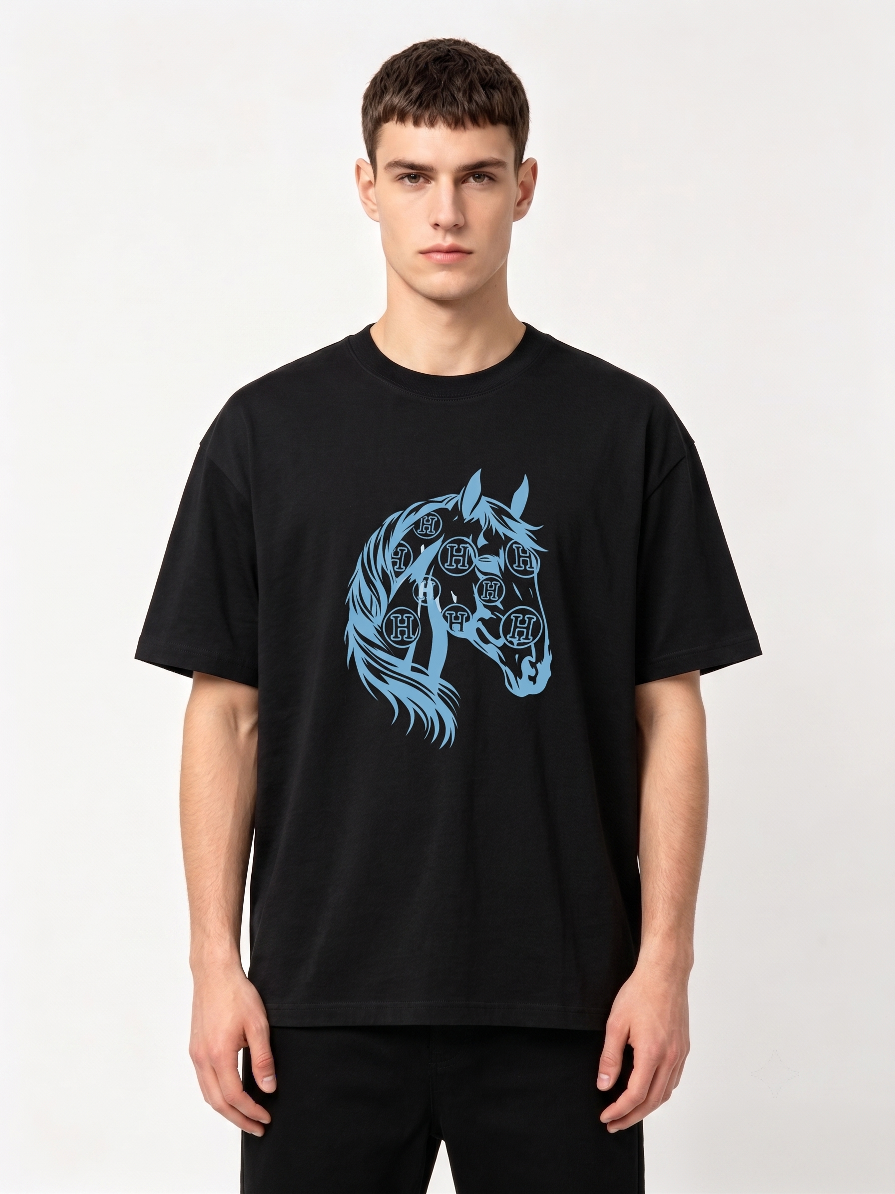 HERMES Kaos Logo Seri Huruf, Unisex '"COD '"  HE - 36