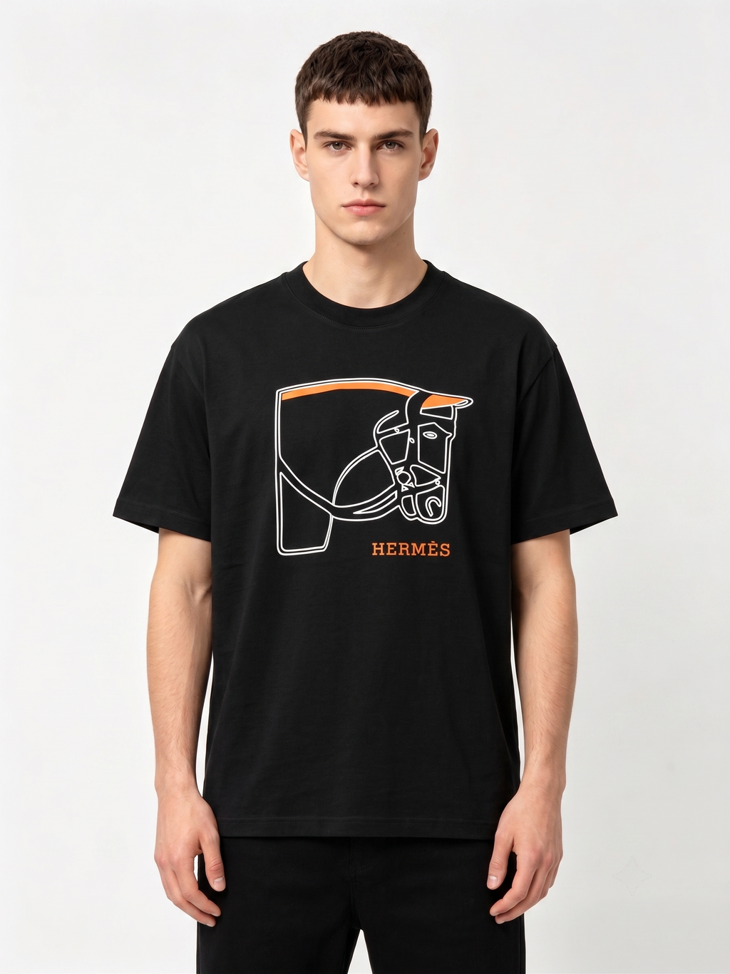 HERMES Kaos Logo Seri Huruf, Unisex '"COD '"  HE - 39